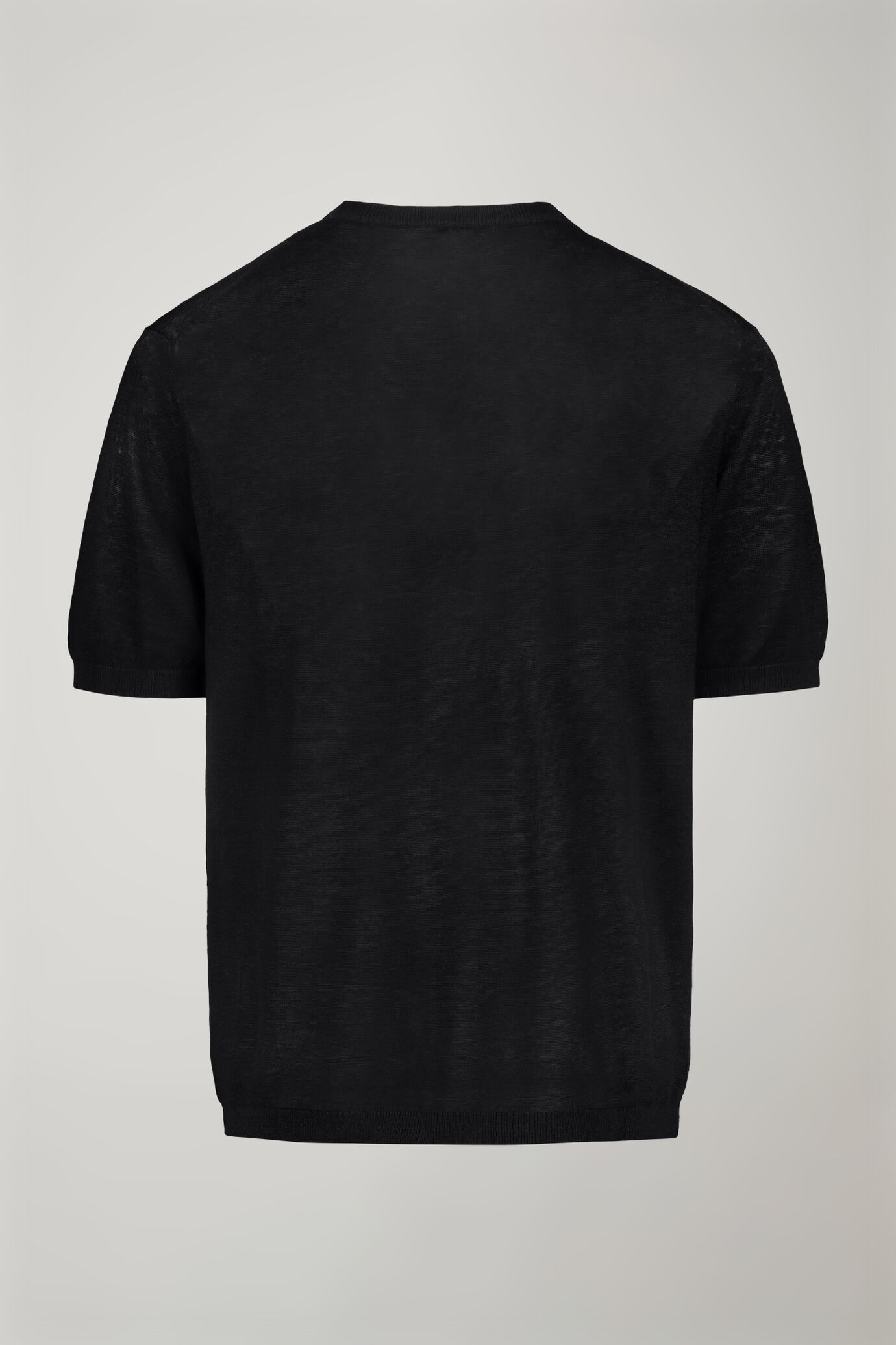 T-shirt uomo in maglia 100% lino con manica corta regular fit image number 5