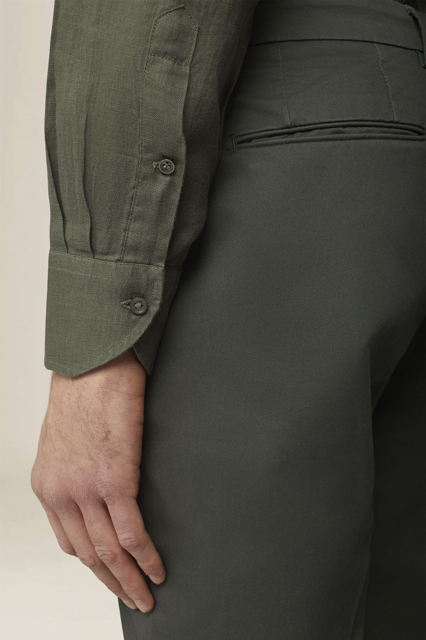 Camicia uomo casual collo classico 100% lino image number 3