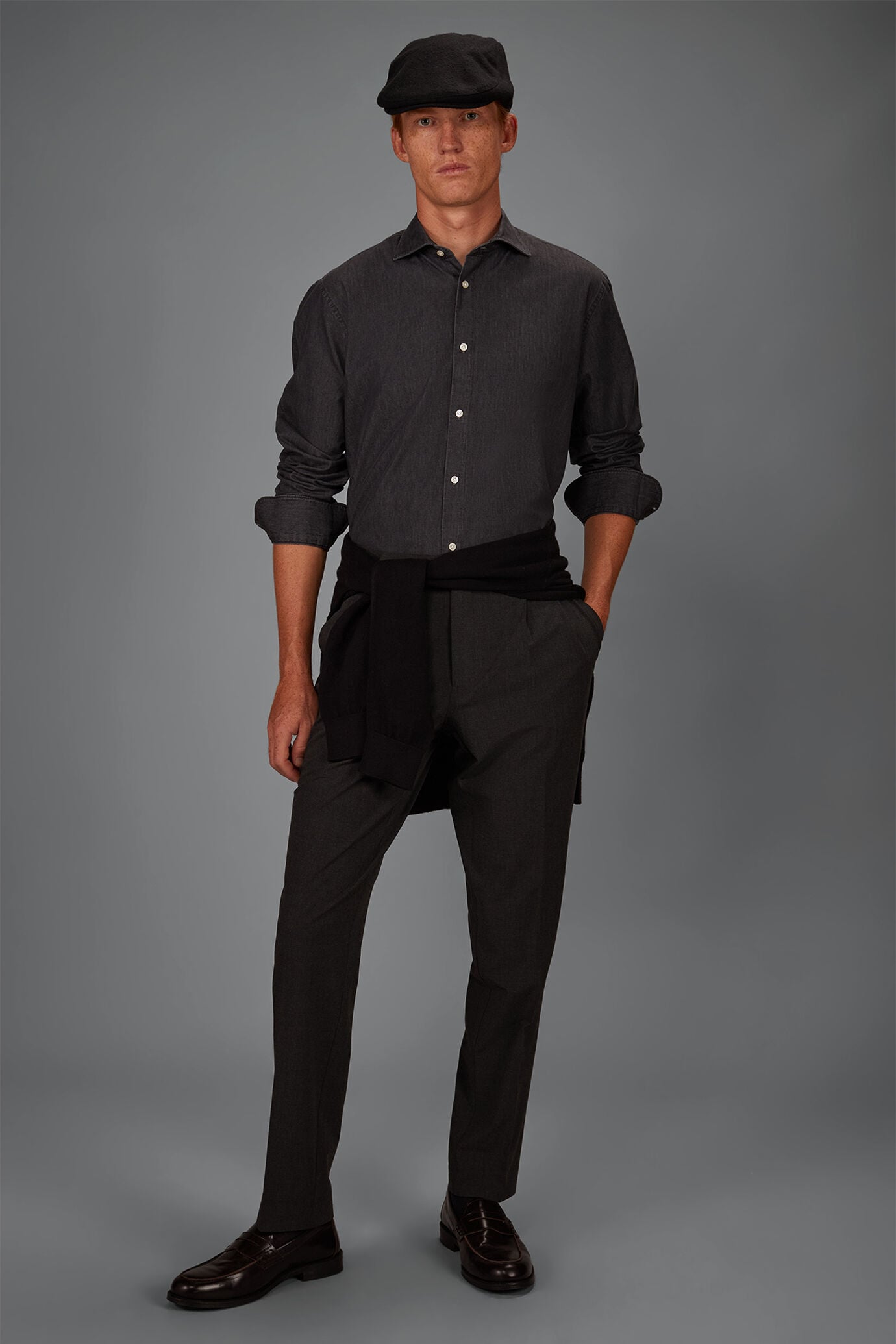 Men&rsquo;s Slim-fit Denim Fabric Shirt