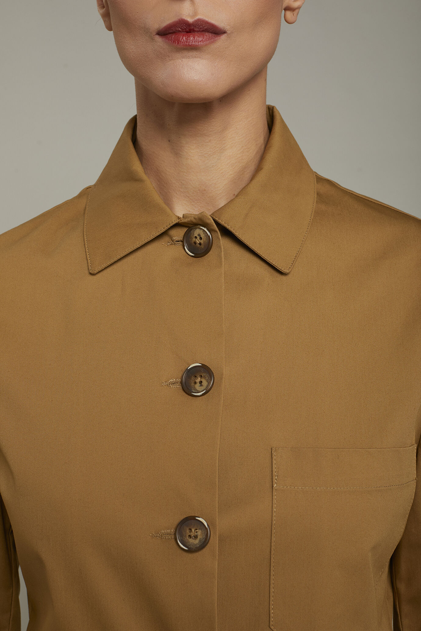 Giacca donna 100% cotone tasche a toppa regular fit image number 3