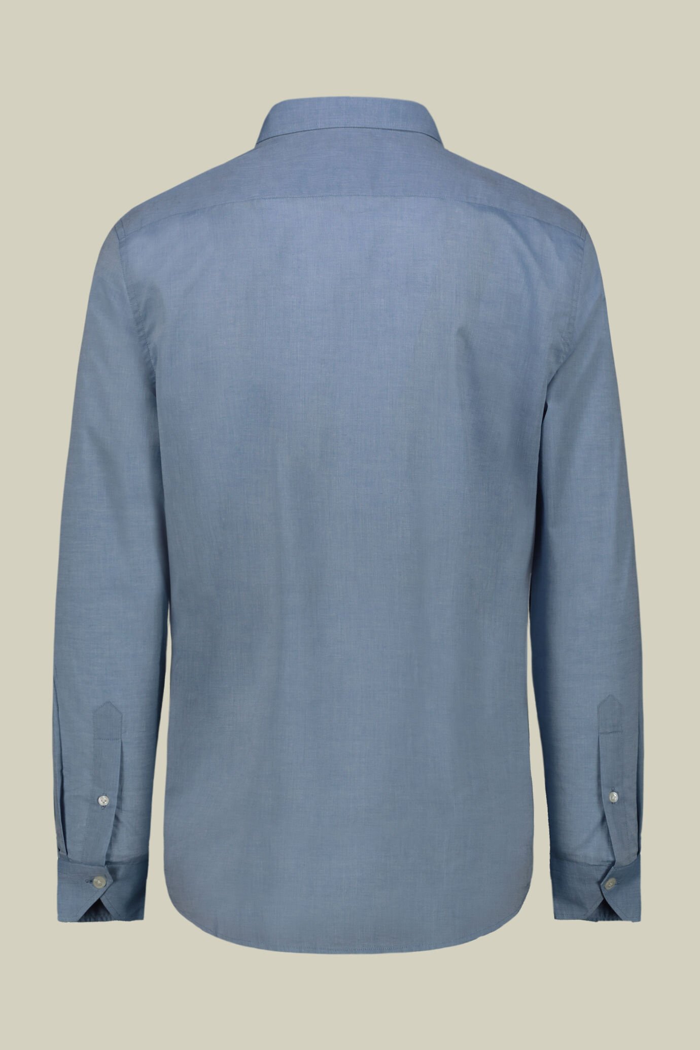 Men's concealed button down casual shirt in washed muslin fabric image number 5