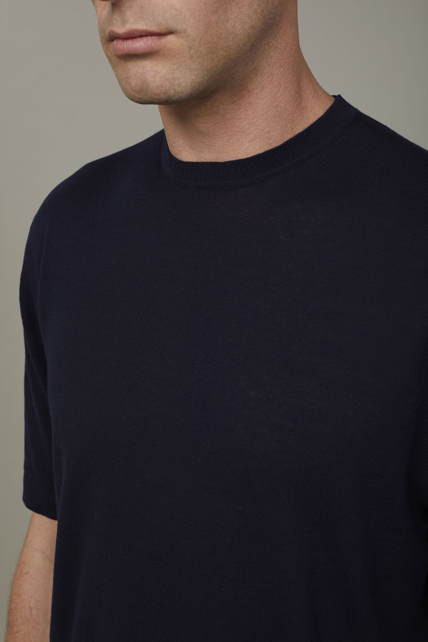 T-Shirt uomo in maglia 100% cotone con manica corta regular fit image number 3