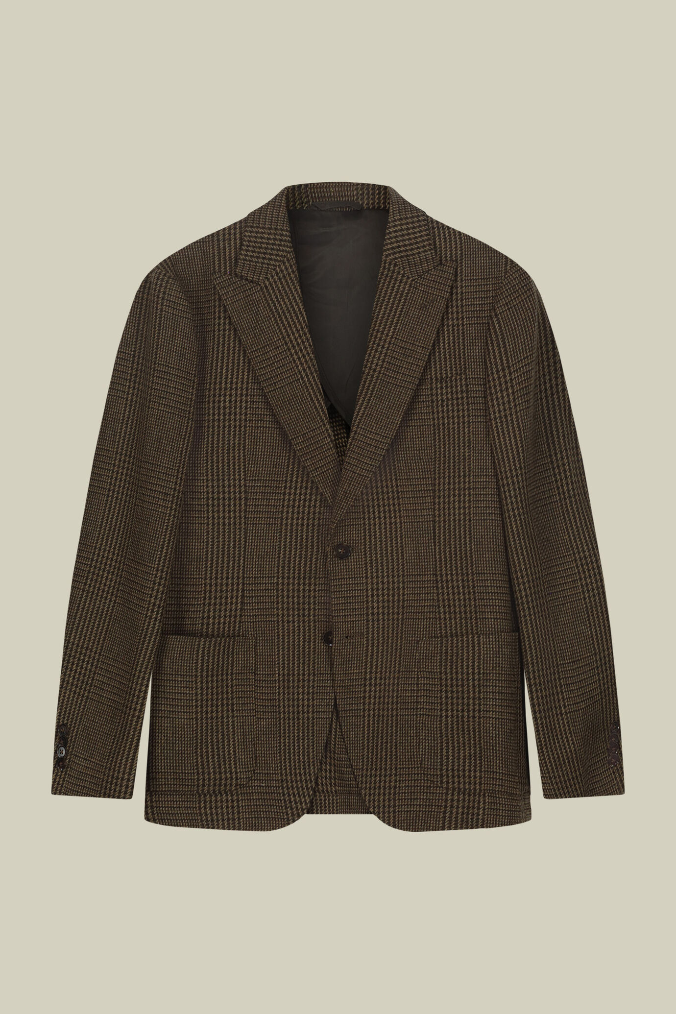 Giacca uomo monopetto con collo a lancia Wool Blend principe di galles regular fit image number 4