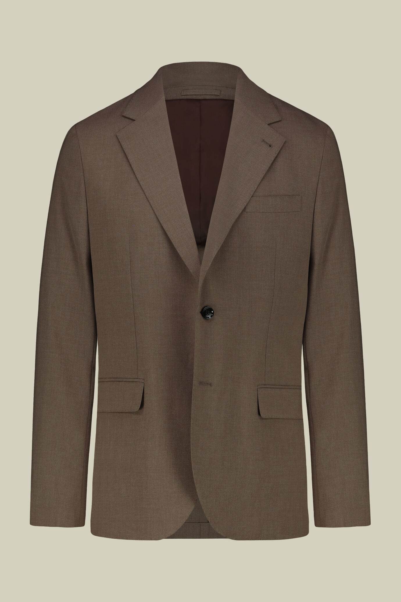Single-breasted men's suit with single-pleat trousers in two-way stretch fabric image number 4