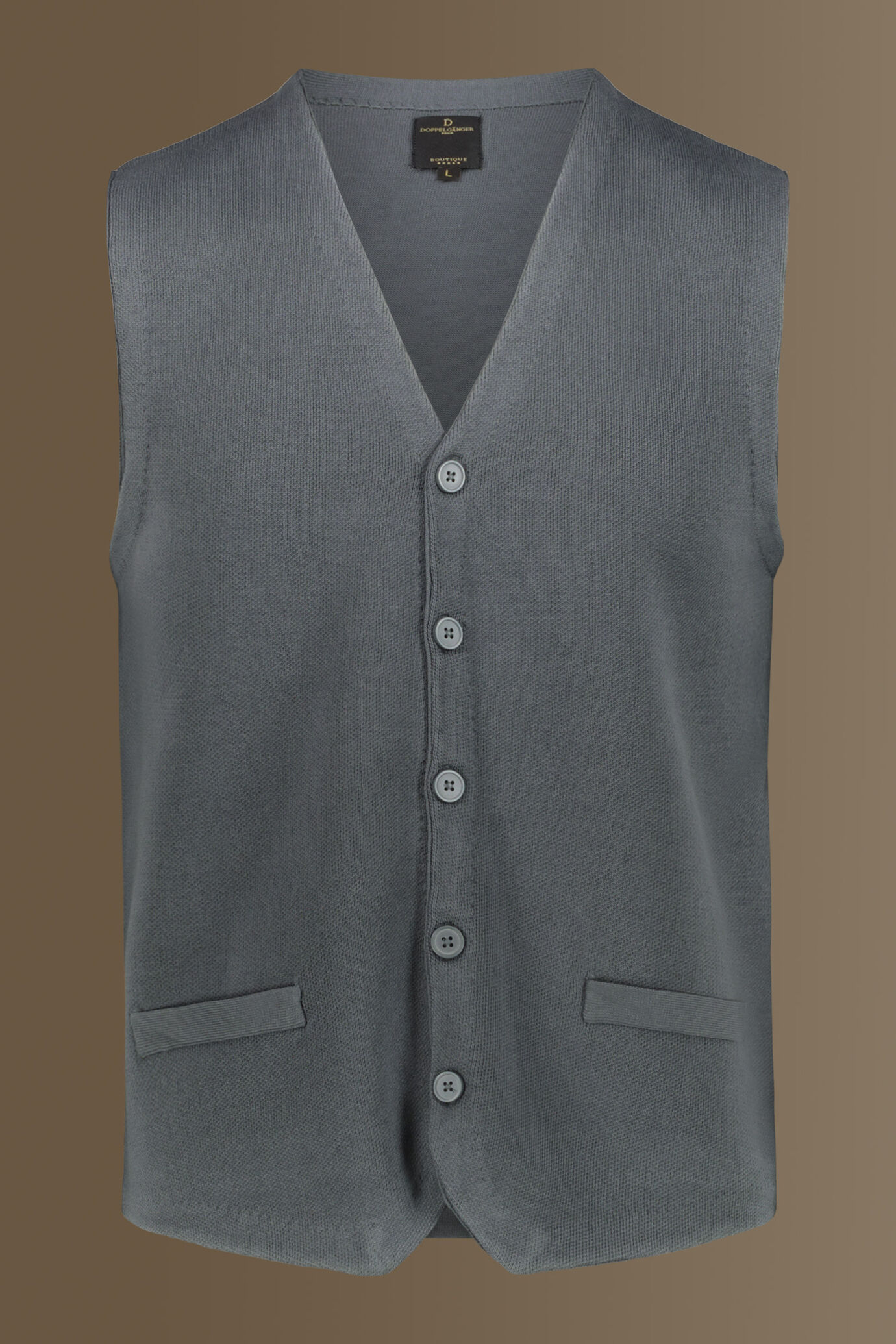 Gilet in maglia monopetto uomo puro cotone image number 2