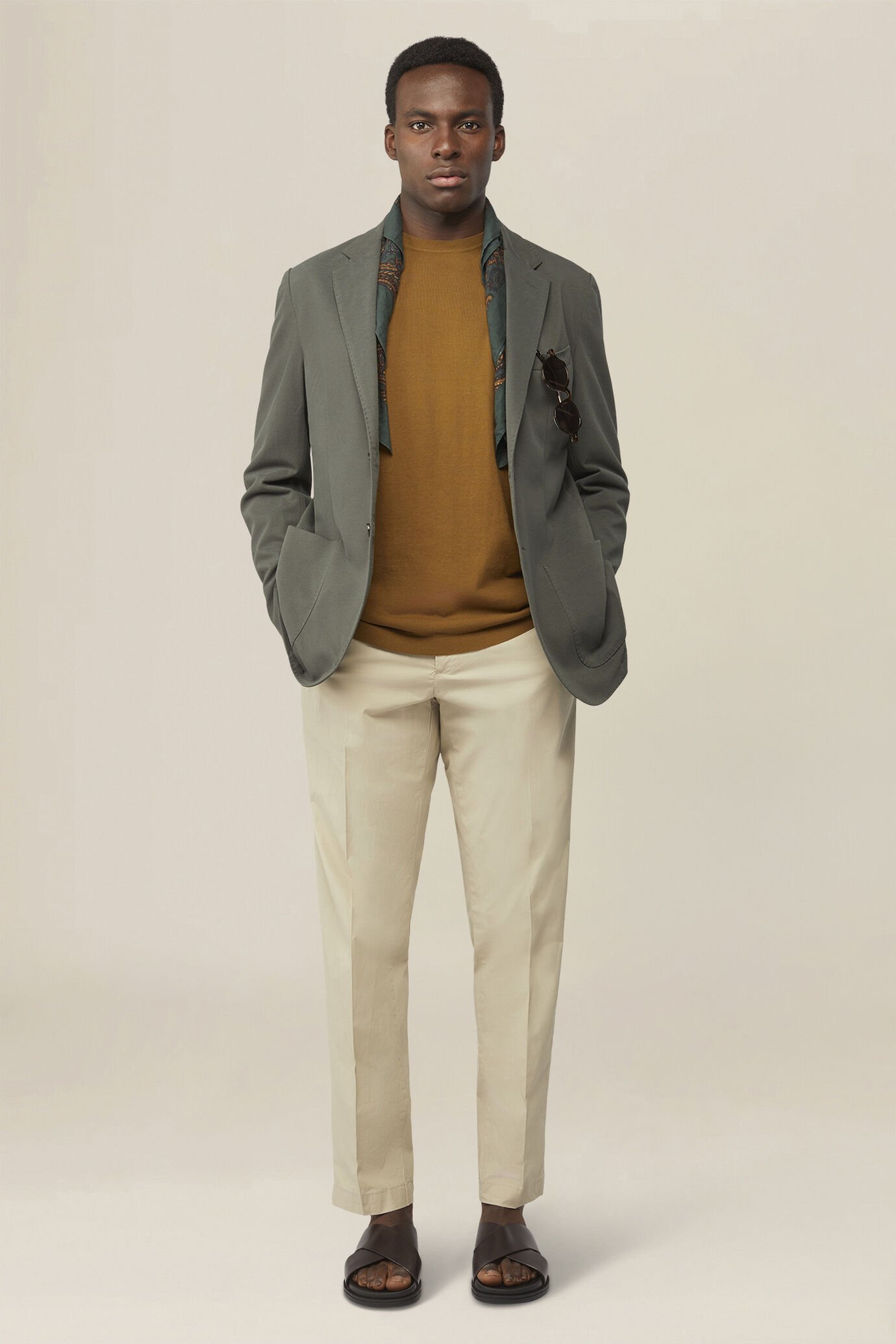 Veste homme &agrave; simple boutonnage, sans doublure, coupe classique image number 1