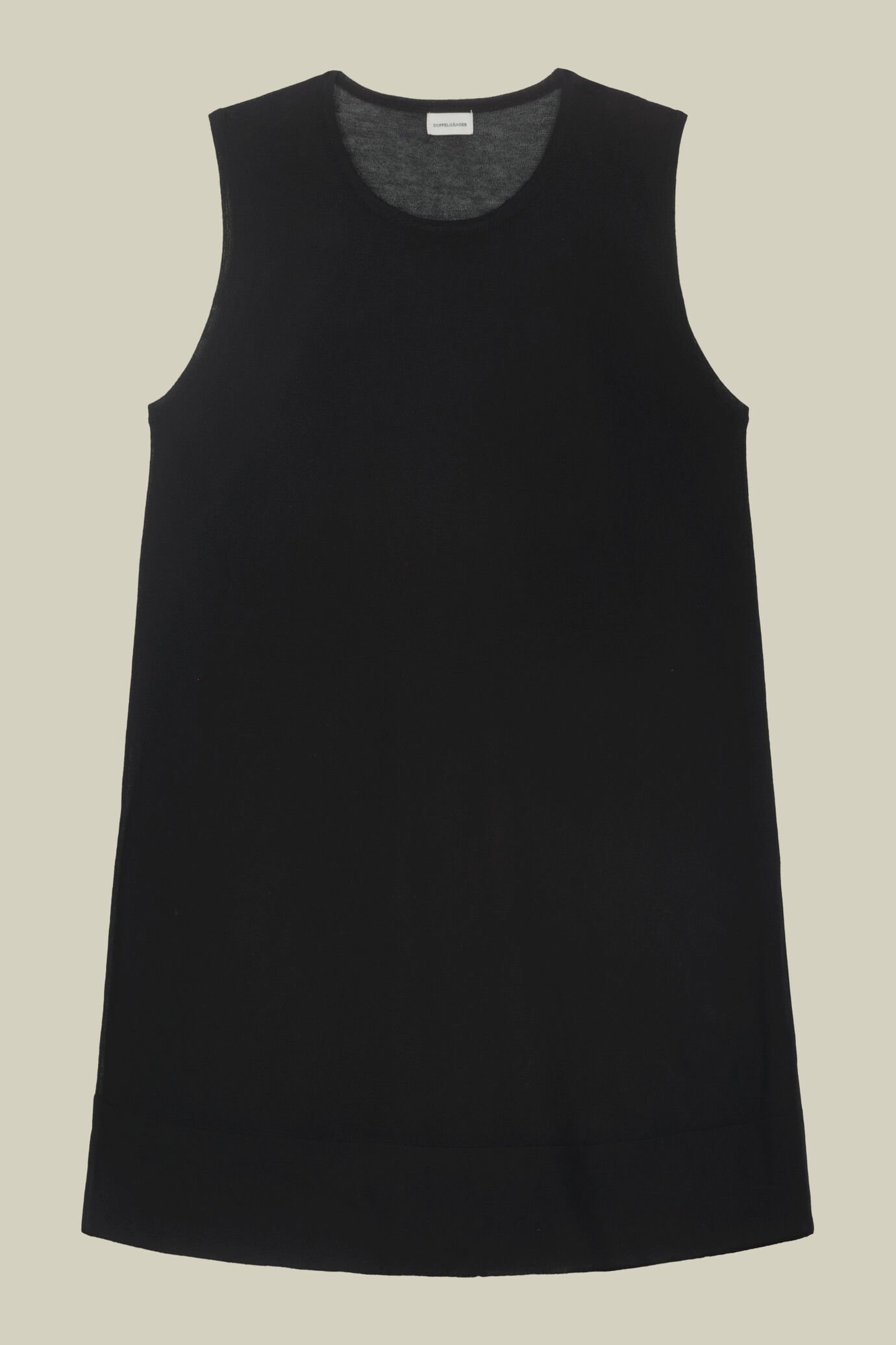 Blusa donna lunga senza maniche leggermente trasparente image number 5