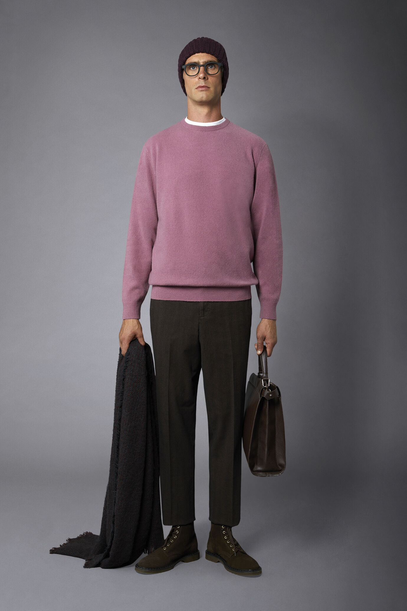 Maglia uomo girocollo misto lana lambswool regular fit image number 0
