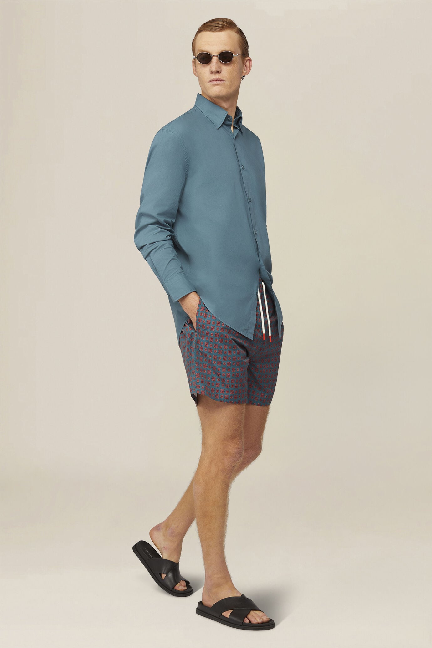 Men's geometric pattern swimwear