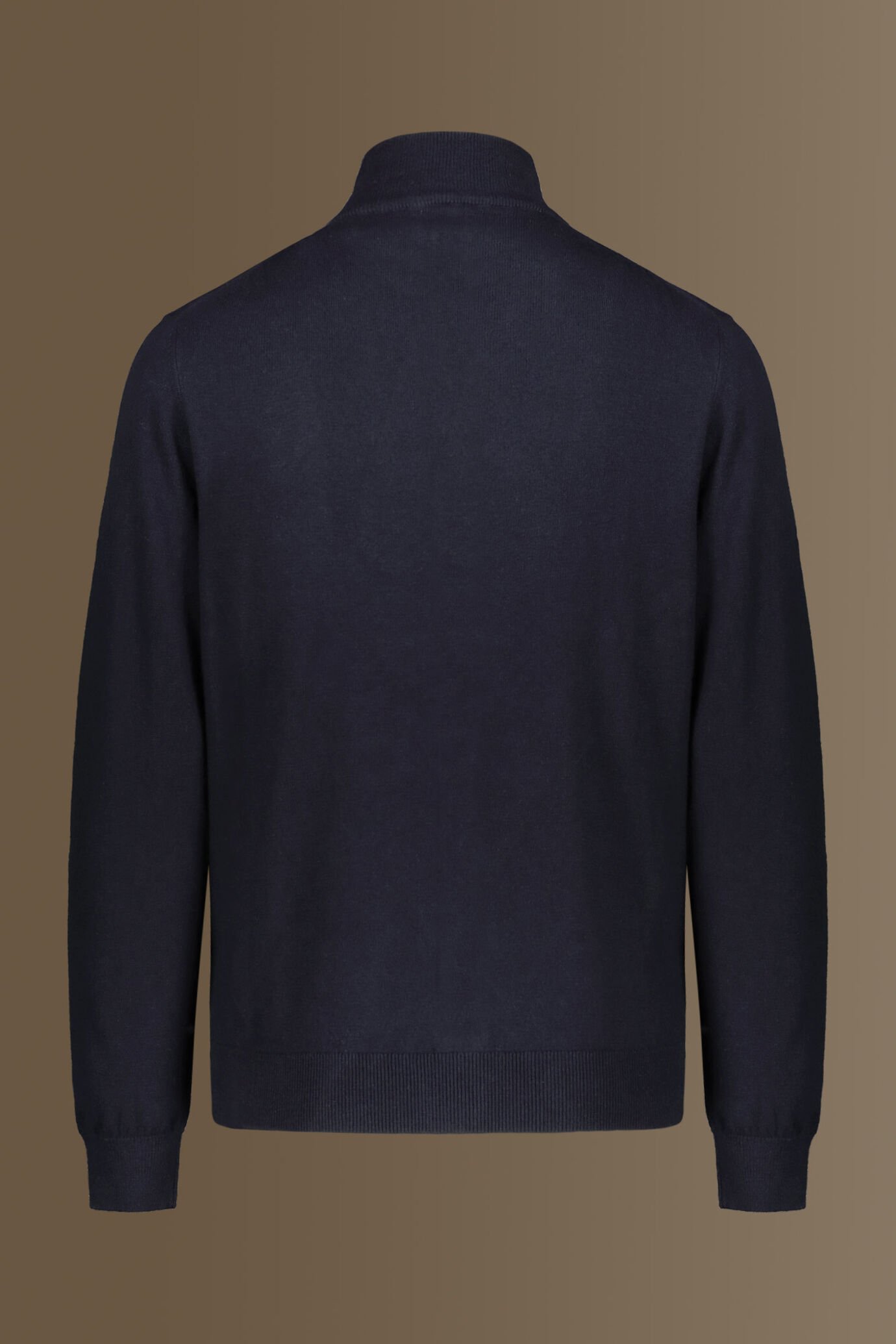 Cardigan with high collar in cotton -wool blend image number 4