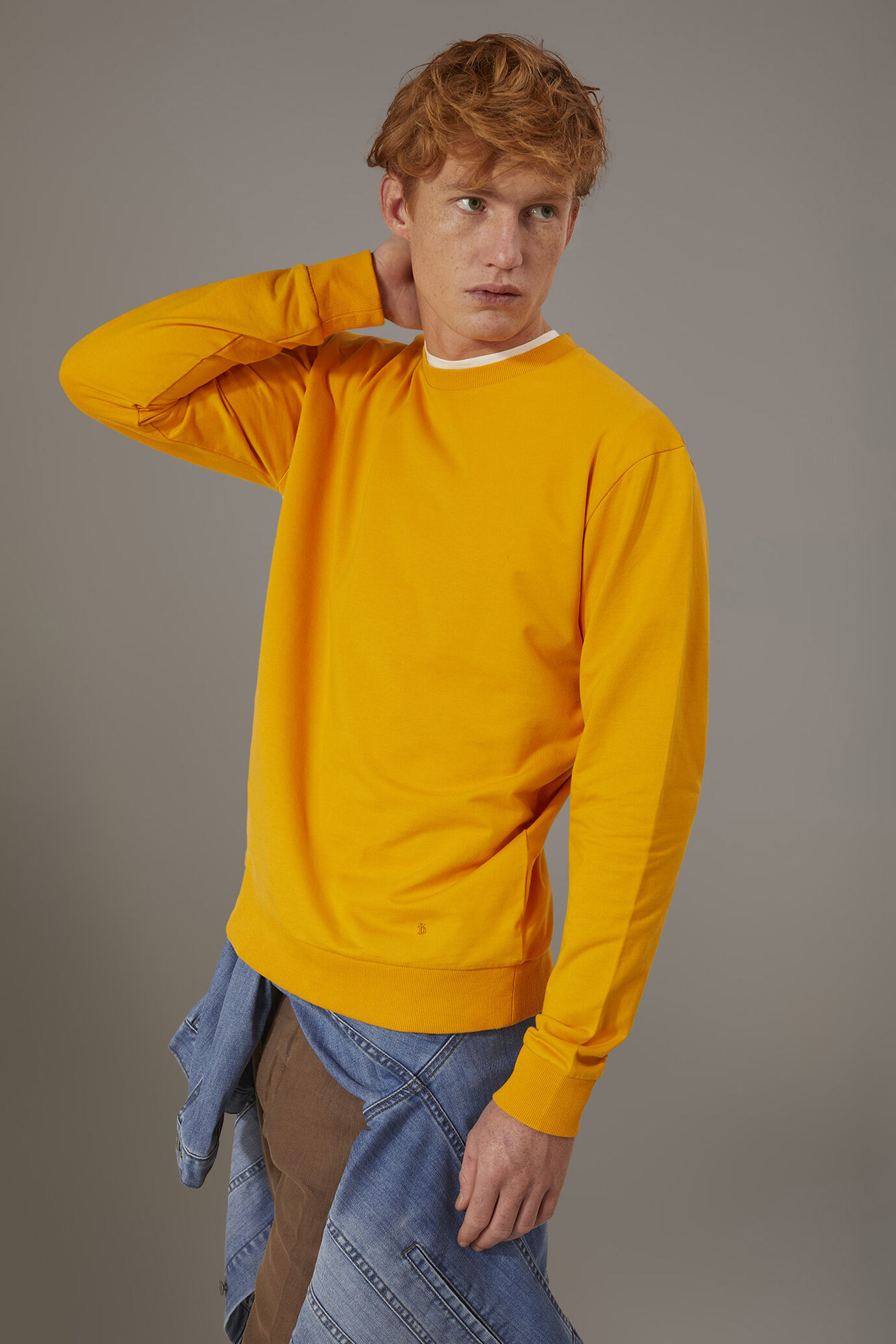 Felpa girocollo 100% cotone image number 0