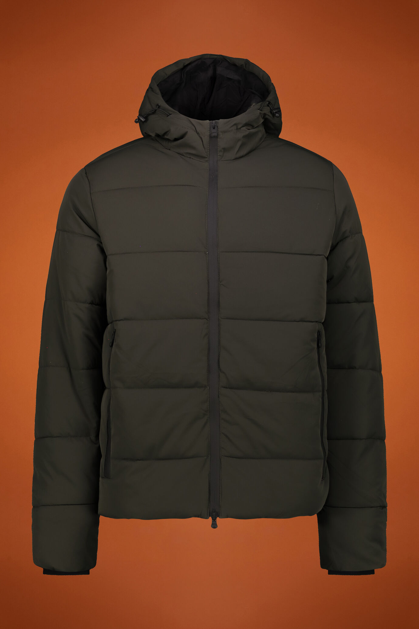 Gefütterte Jacke mit fester Kapuze