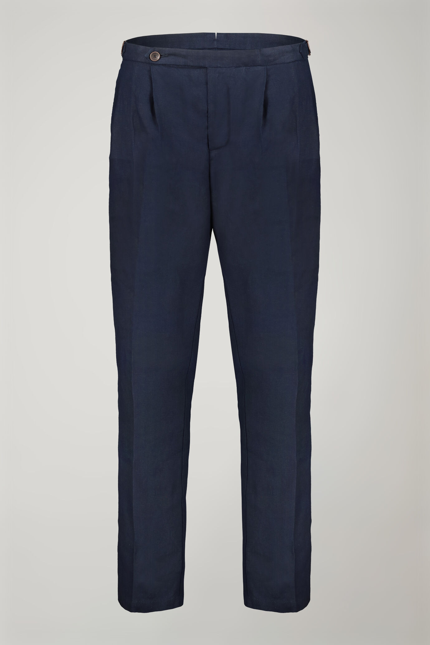 Men's classic pants regular fit herringbone fabric construction image number 4