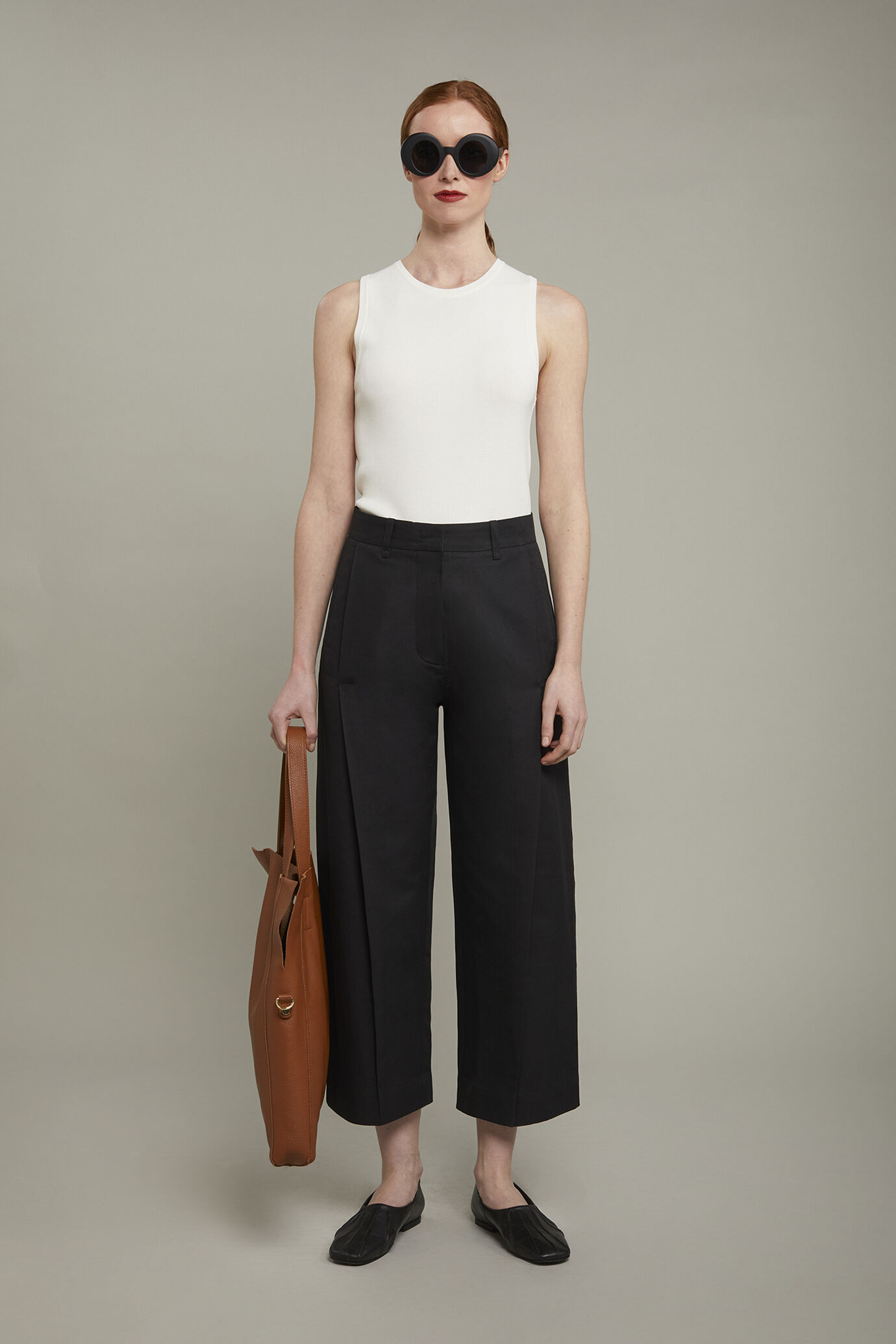 Canotta donna girocollo tinta unita regular fit image number 0