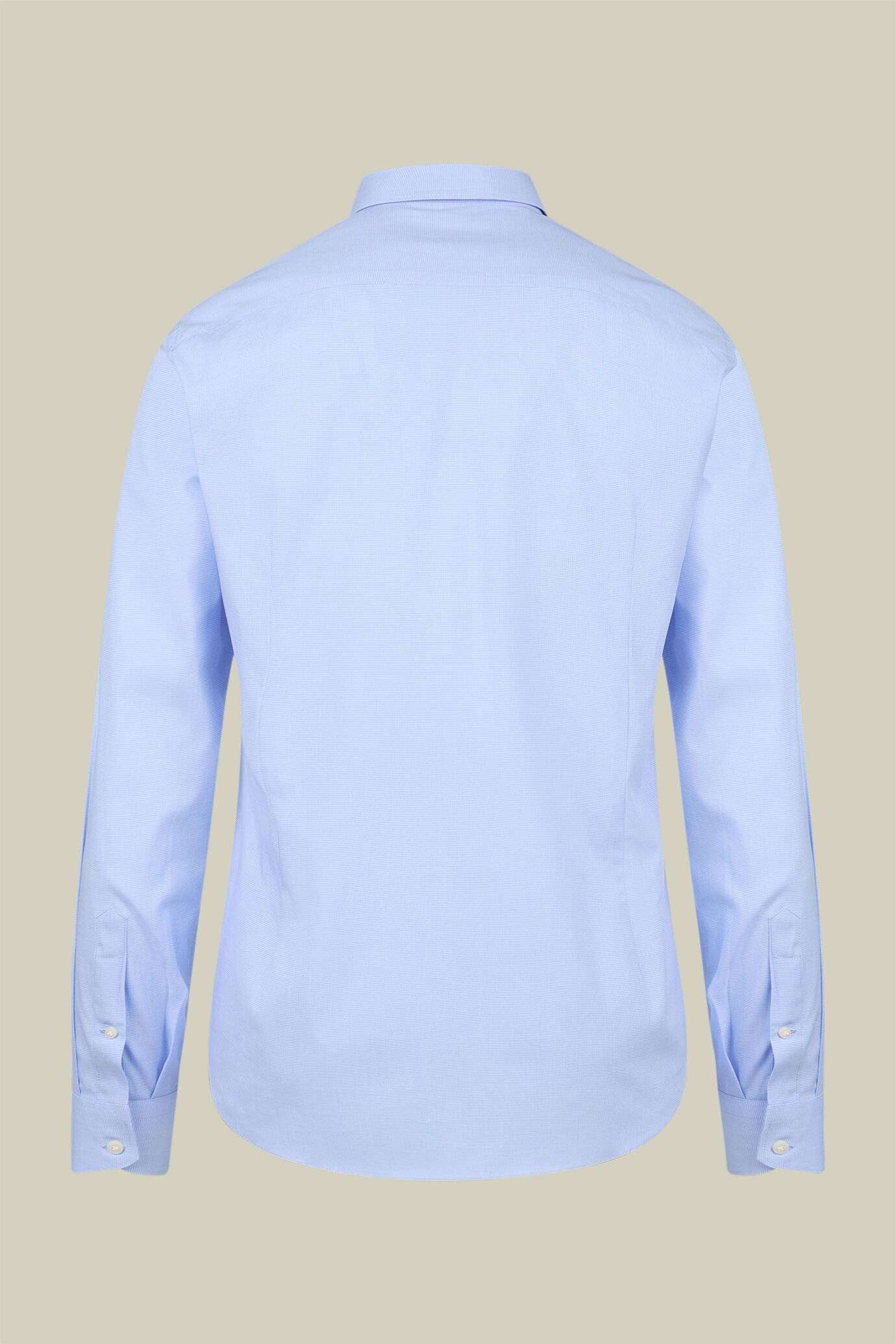 Men's regular fit classic shirt in 100% yarn-dyed micro houndstooth cotton with a classic collar image number 1
