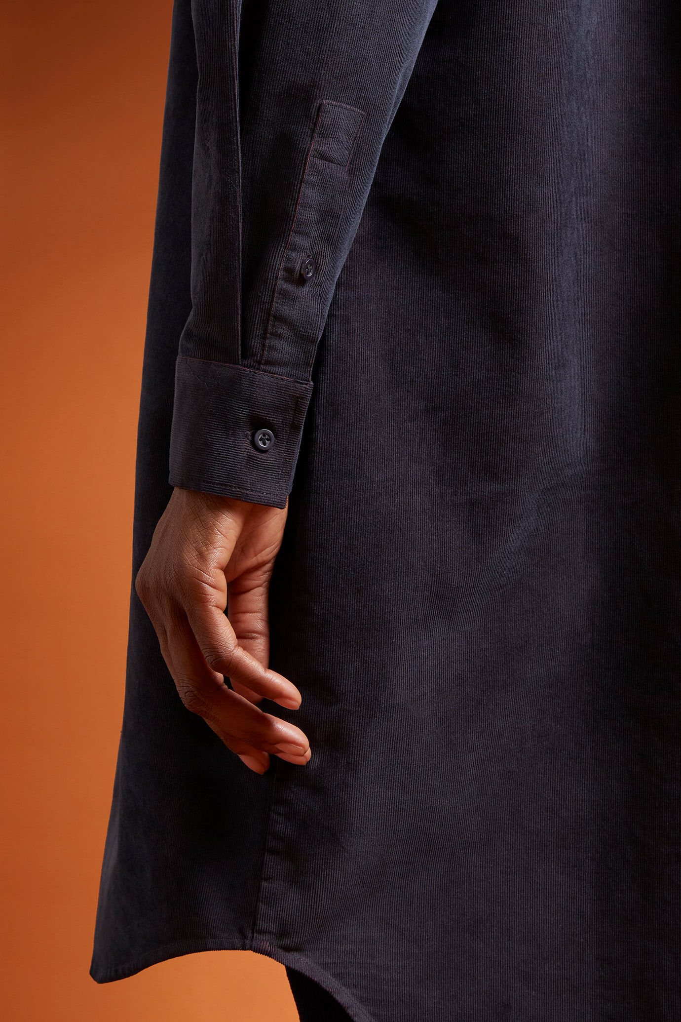 Women's regular fit shirt dress in 1000-wale corduroy image number 3