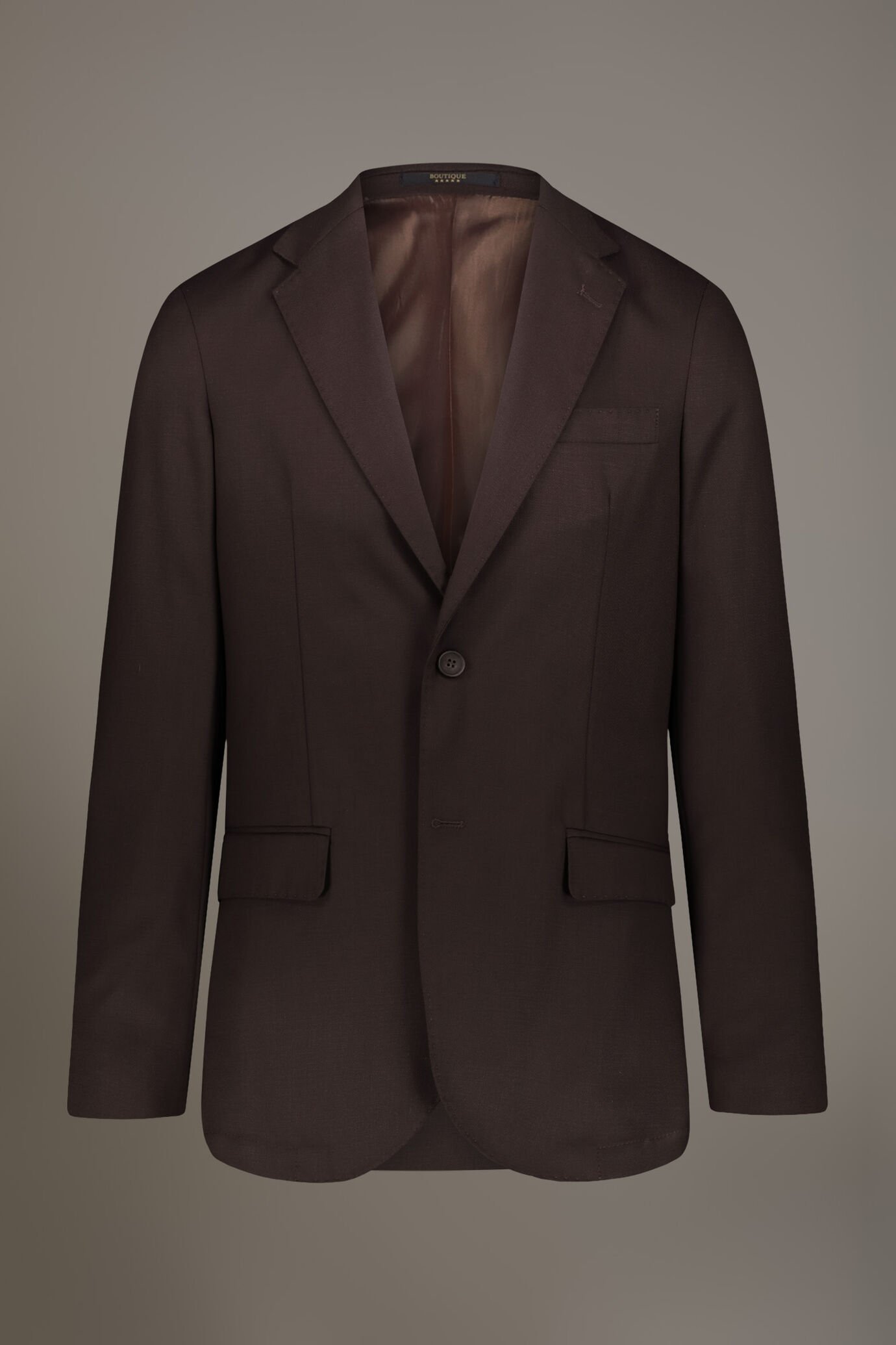 Single breasted jacket solid colour dobby fabric image number 4