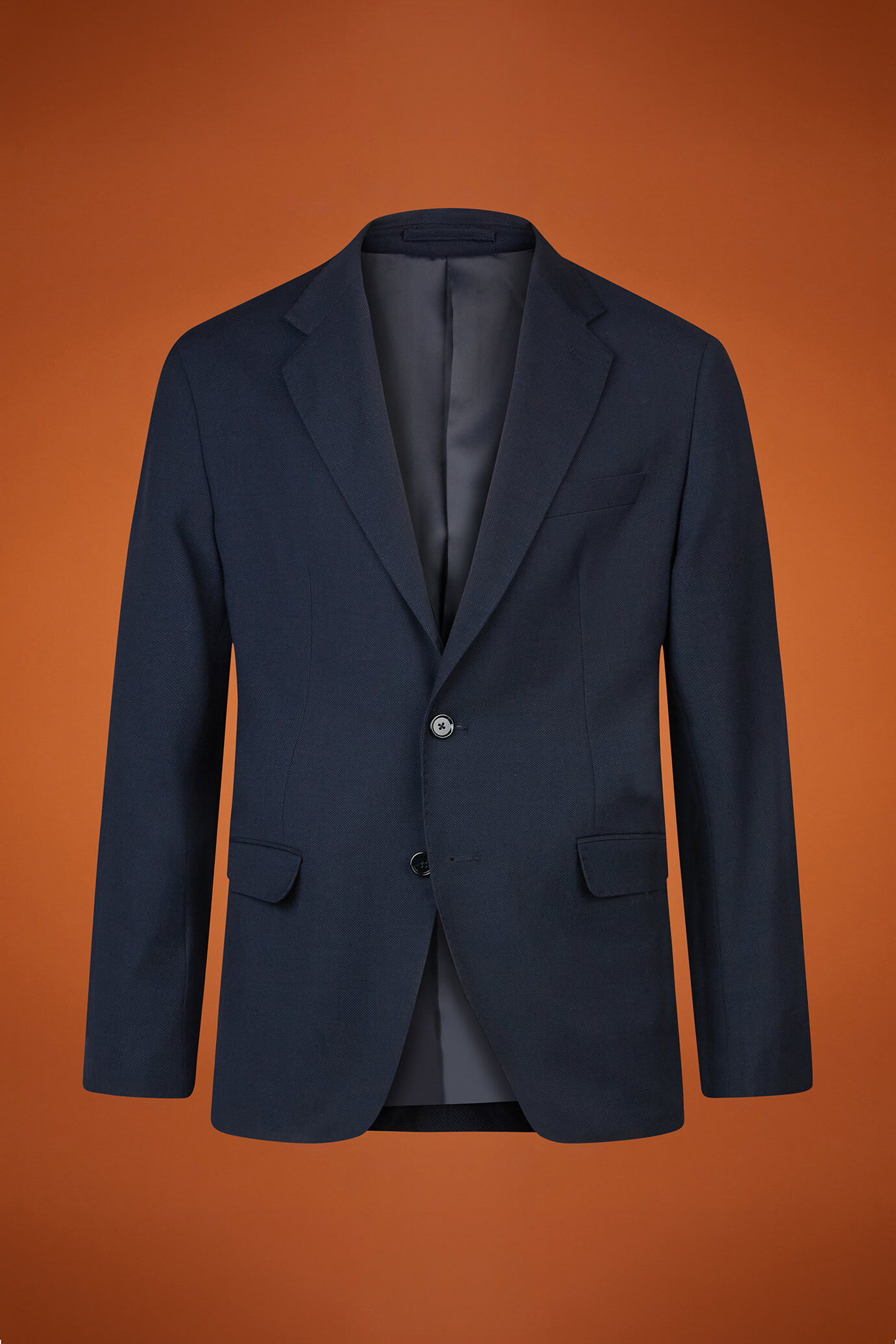 Costume homme à simple boutonnage avec motif œil-de-perdrix, coupe classique image number 4