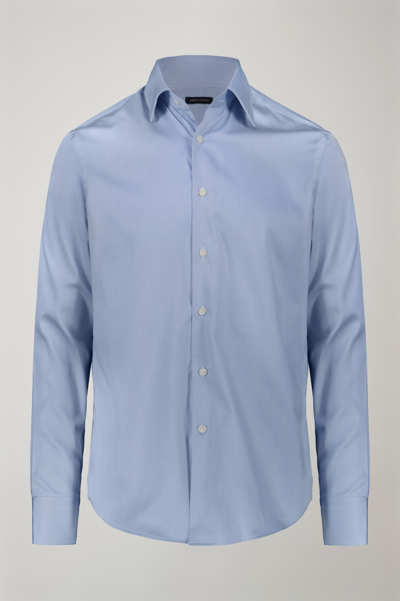 Herrenhemd mit klassischem Kragen aus 100 % Baumwolltwill mit Punktemuster in normaler Passform image number 5