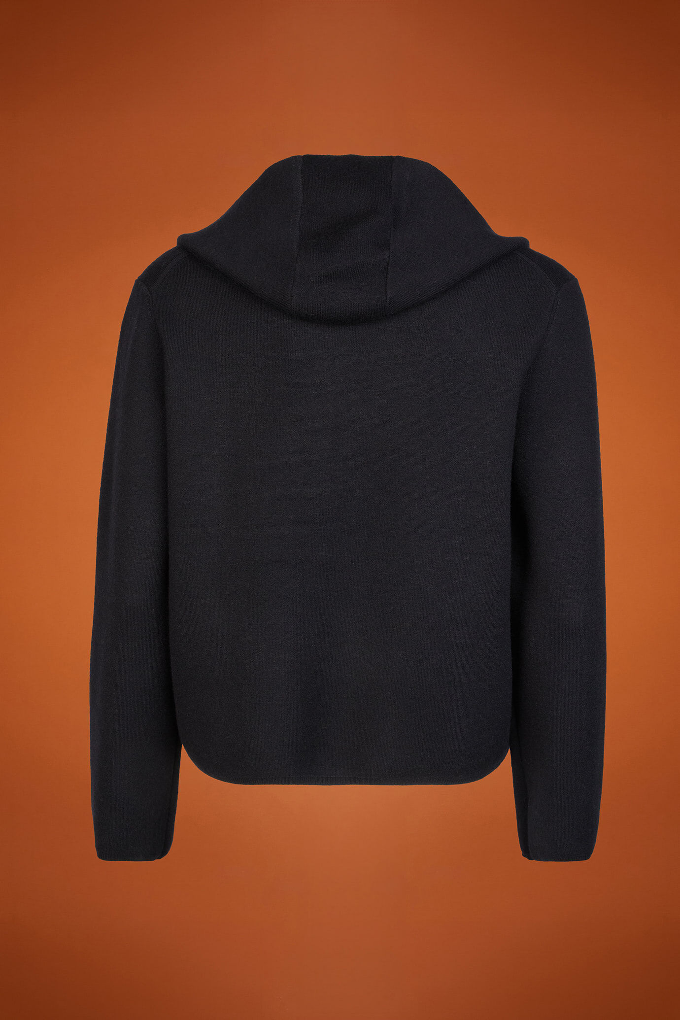 Pull pour femme uni avec capuche et logo brodé, coupe classique image number 5