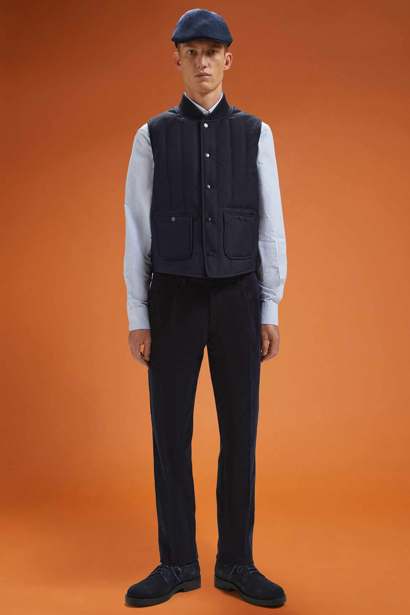 Gilet matelassé pour homme avec doublure en jersey, coupe confort