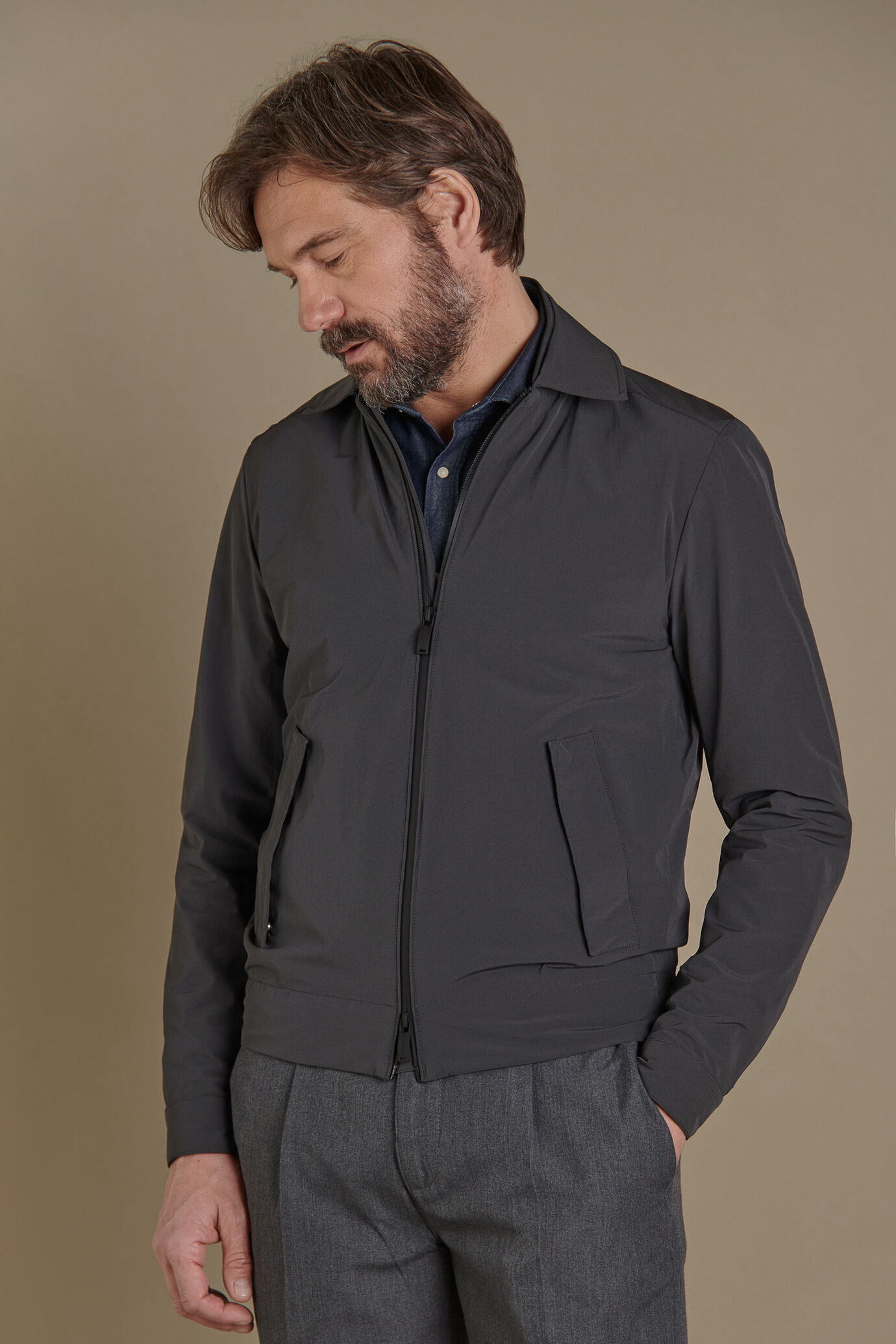 Giacca sailor impermeabile con zip image number 0