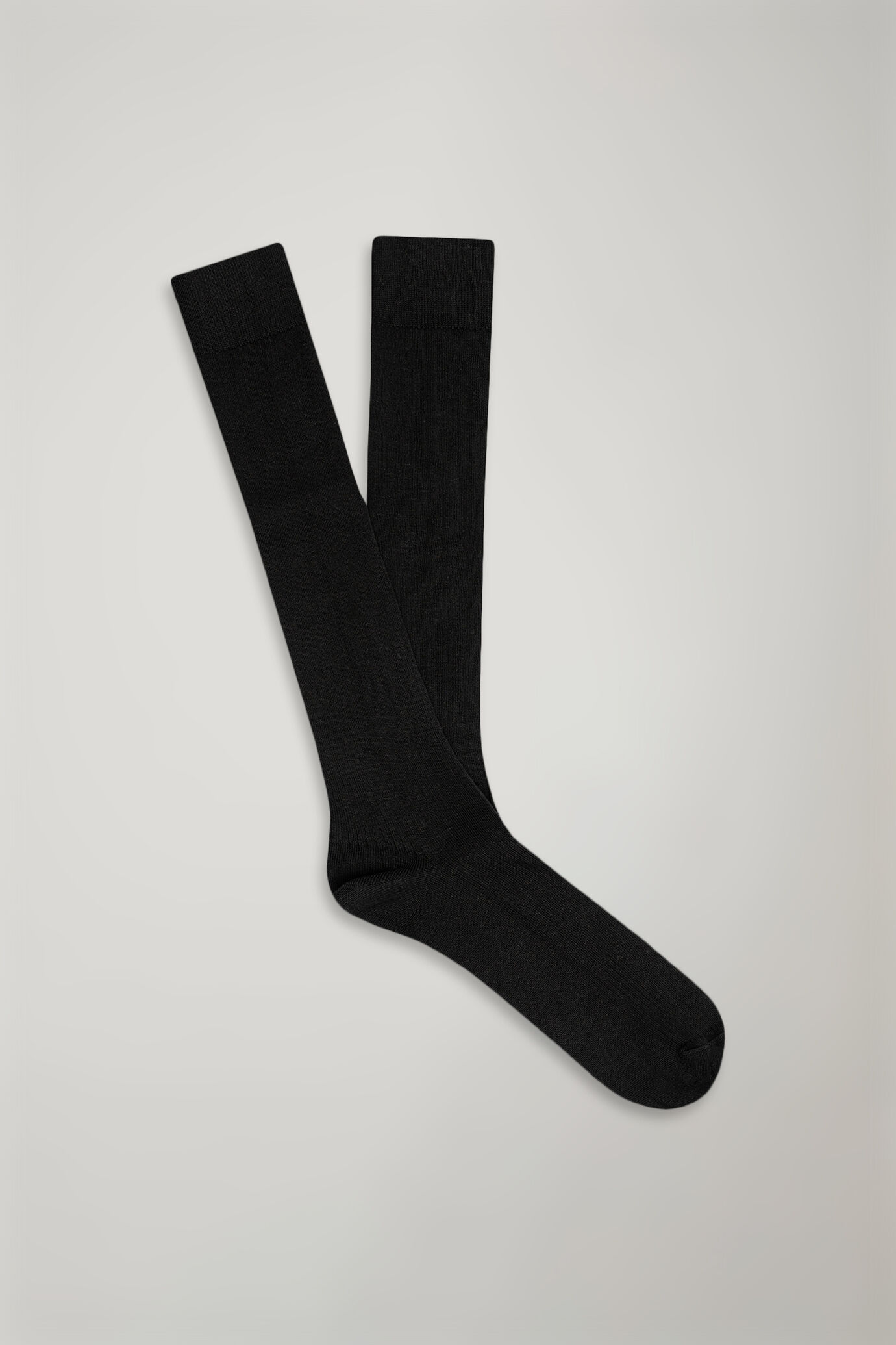 Calza lunga uomo in maglia a coste tinta unita image number 0