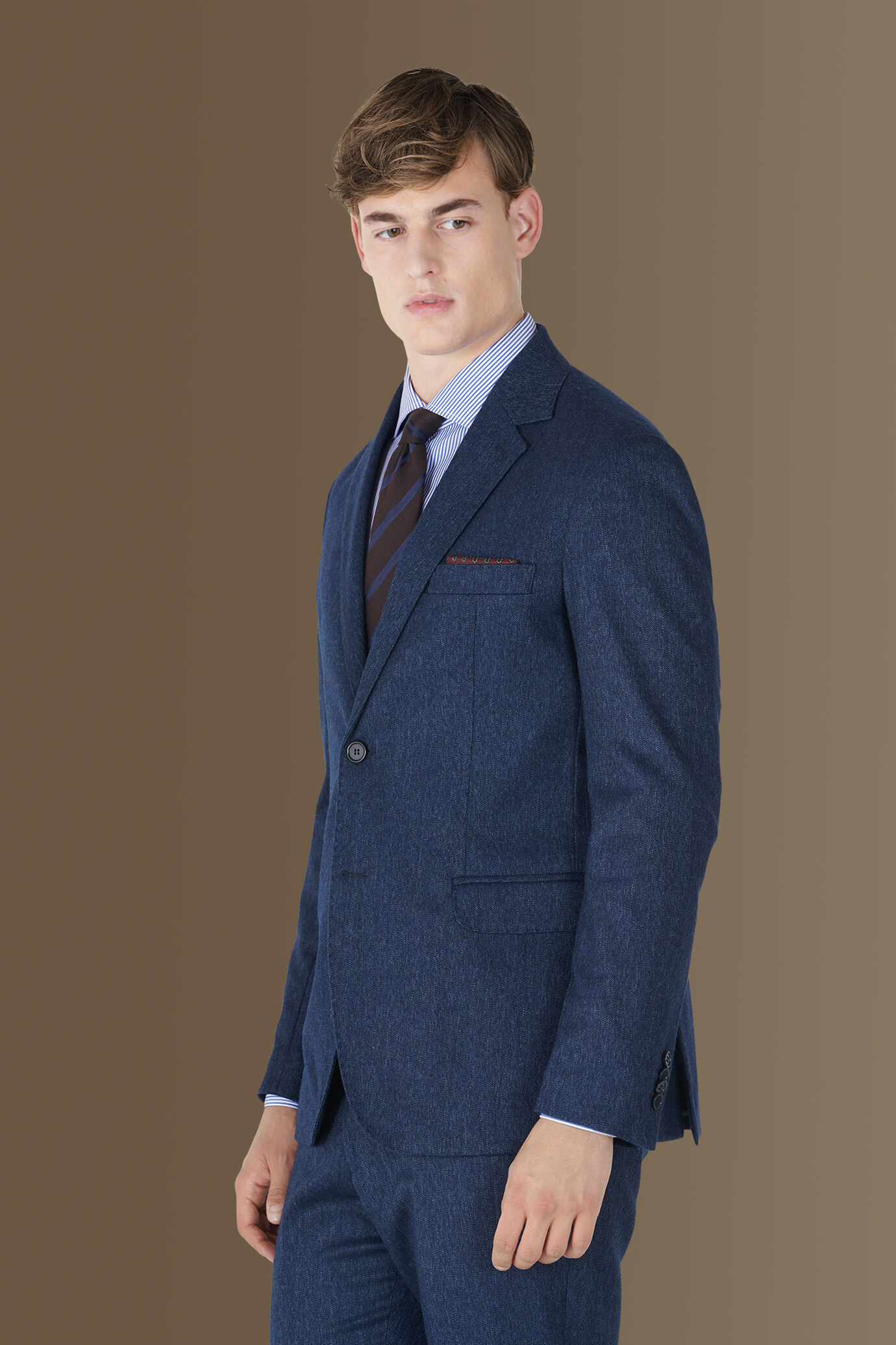 Single breasted suit with trousers with classic ham image number 1