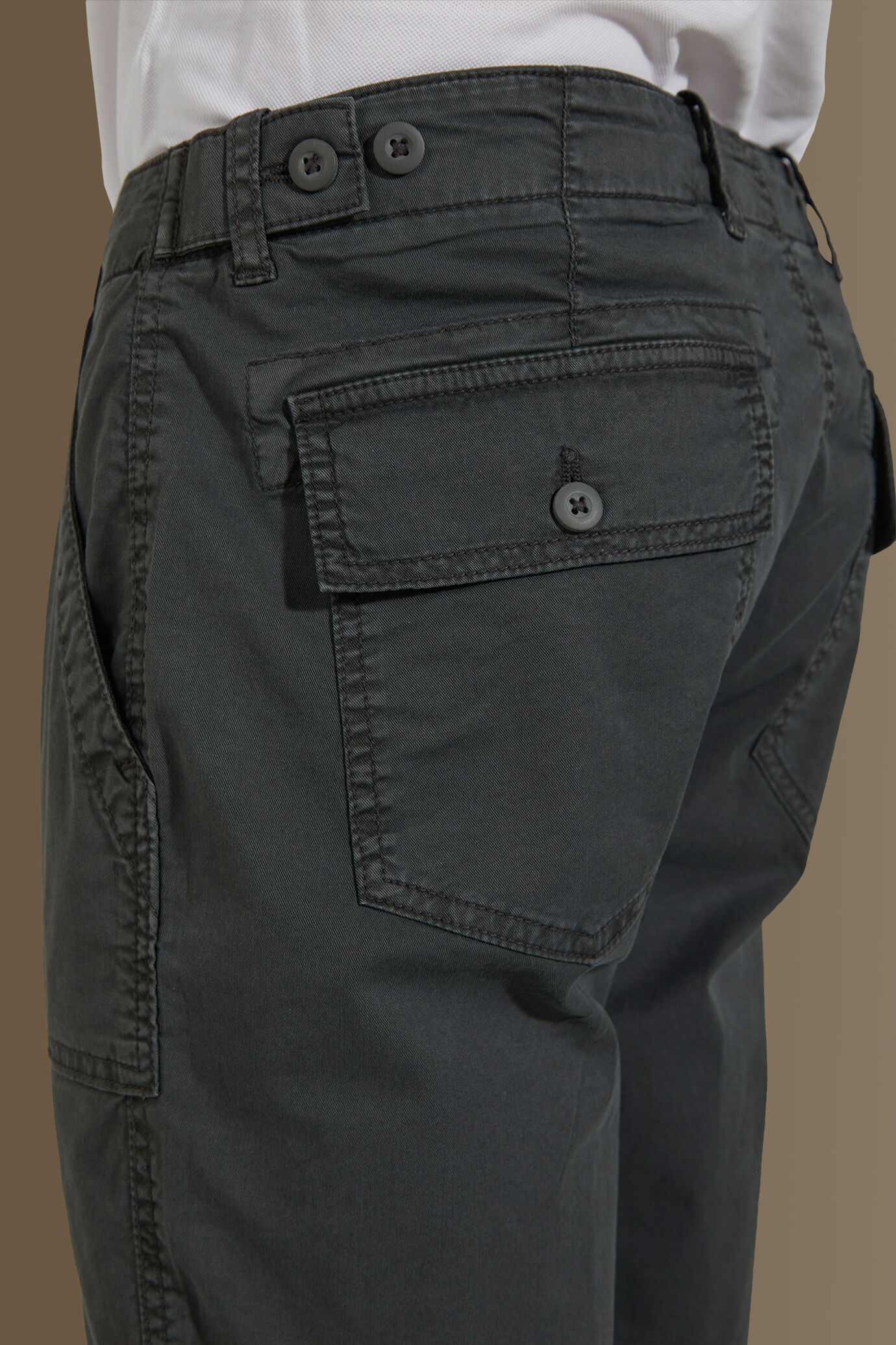 Pantalone fatigue uomo costruzione twill elasticizzato image number 3