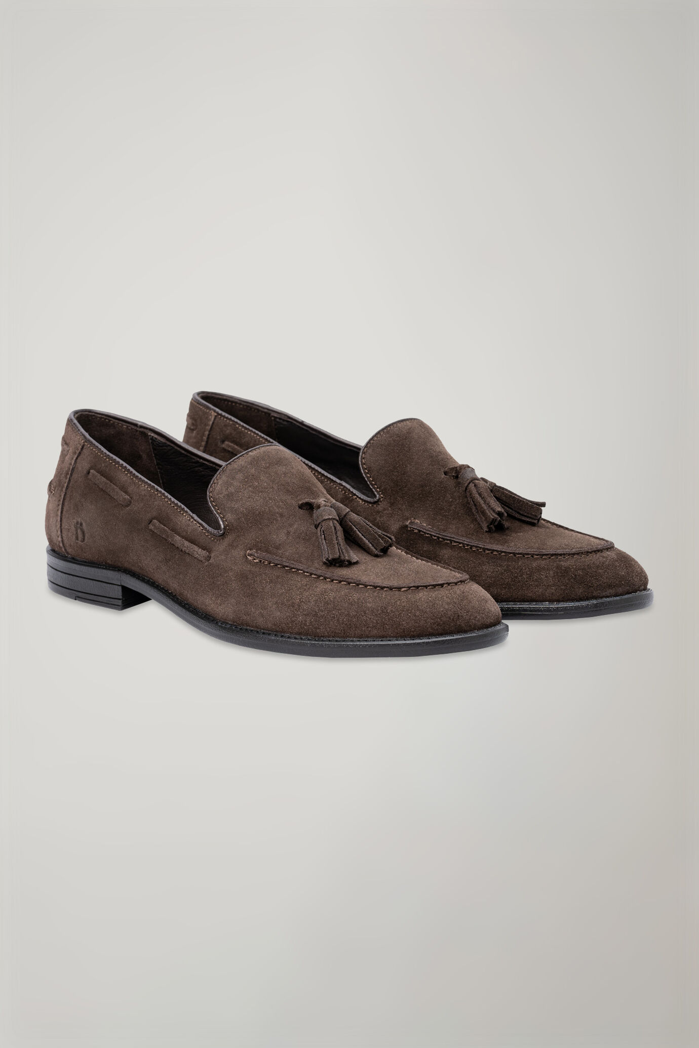 Men's moccasin in genuine suede leather image number 1