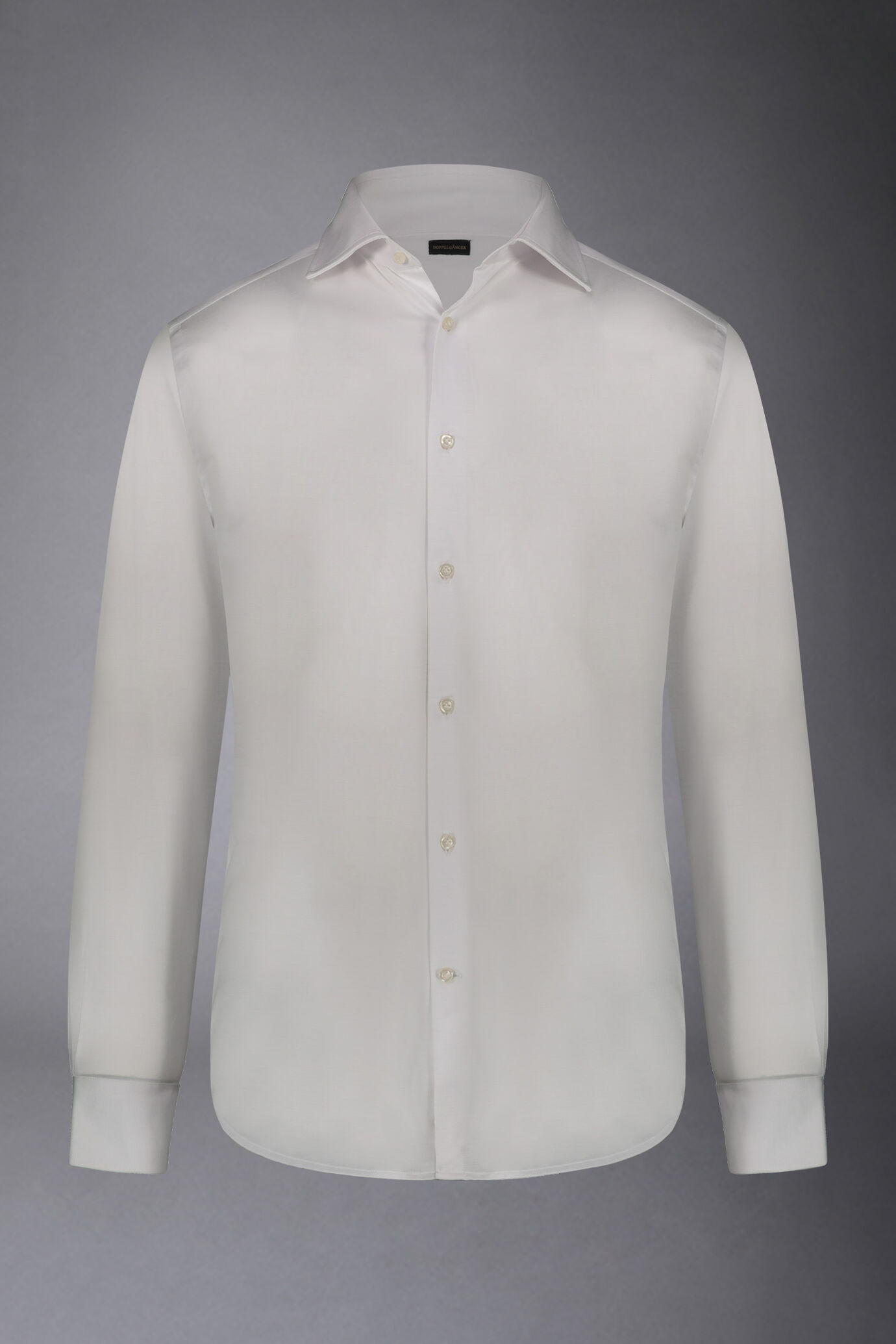 Chemise classique en jersey sans genre Col fran&ccedil;ais Coupe confortable Tissu m&eacute;lang&eacute; imprim&eacute; image number 4