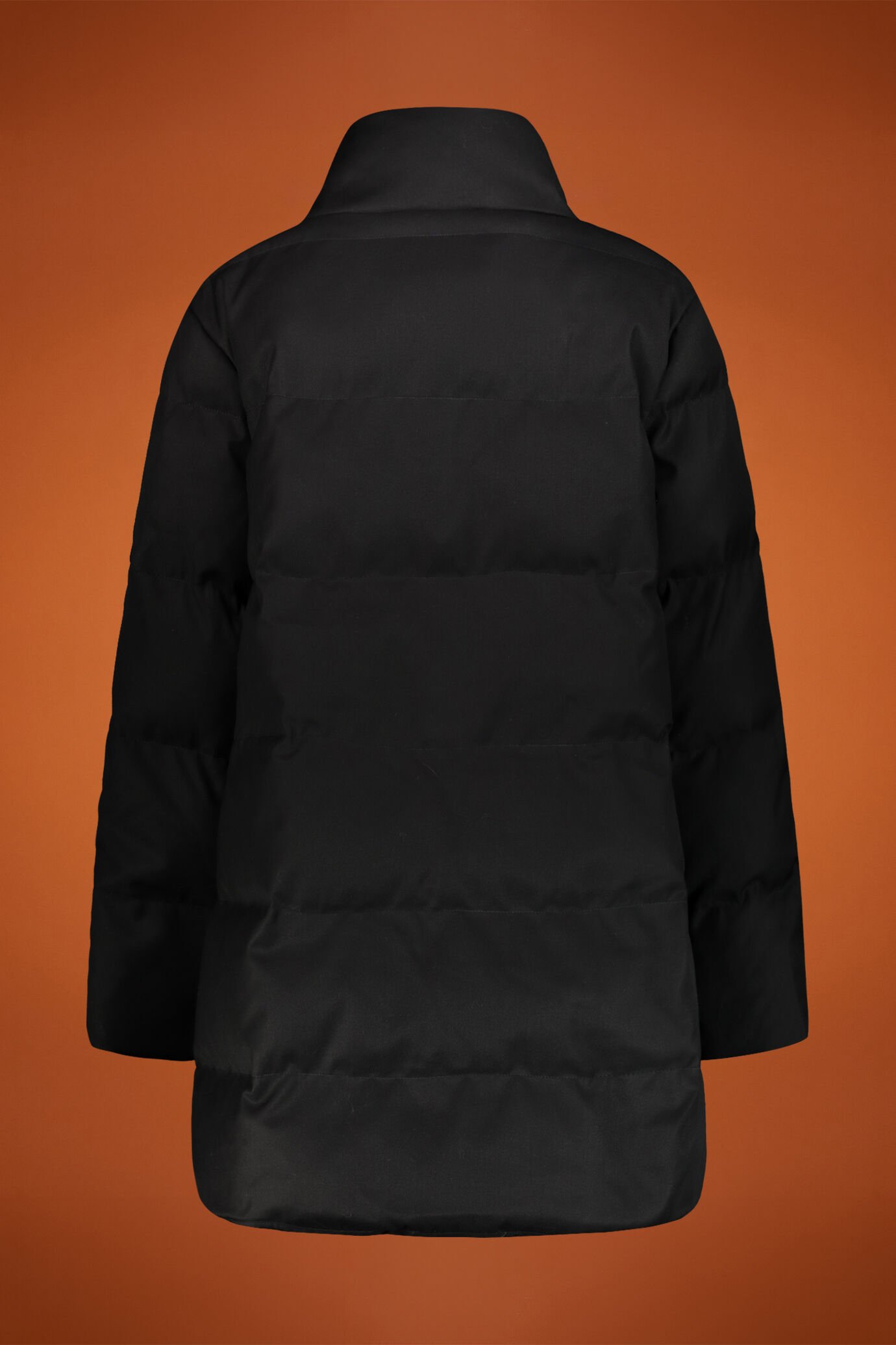 Einreihige Daunenjacke aus einer Wollmischung