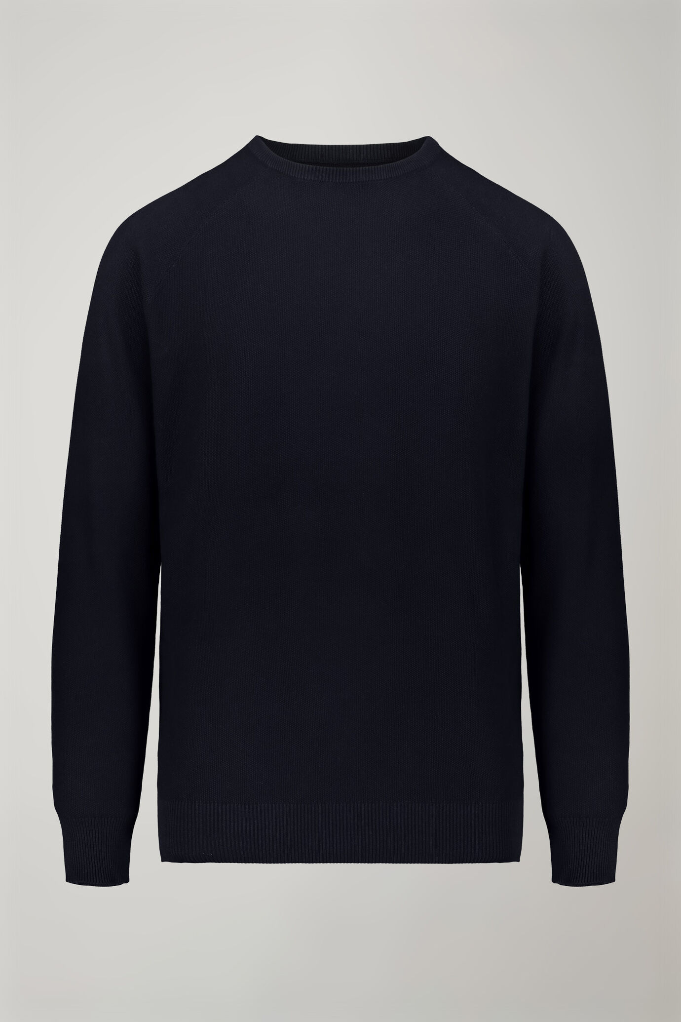 Men's Round neck raglan sweater 100% cotton regular fit image number 4