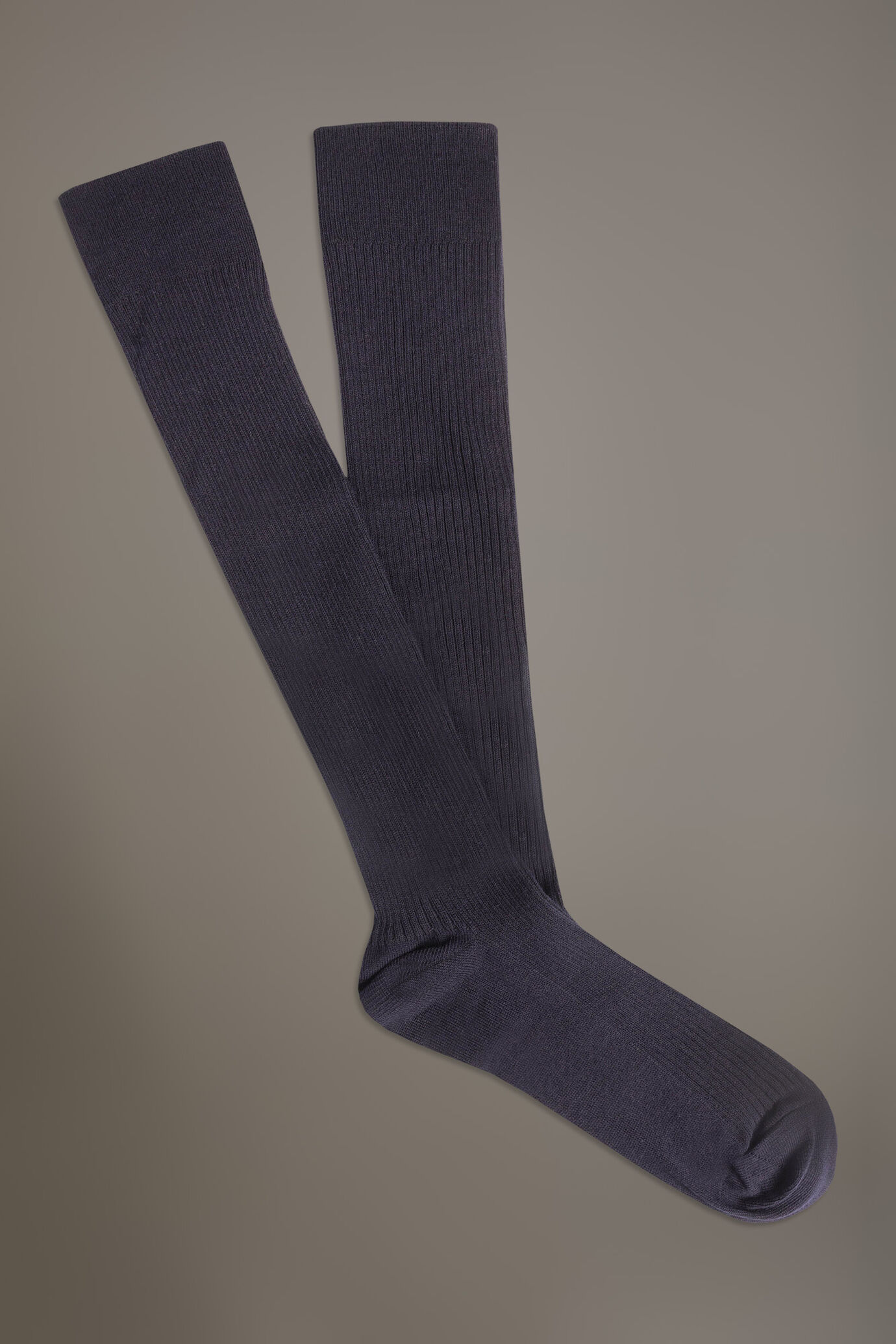 Long socks in ribbed knit made in Italy