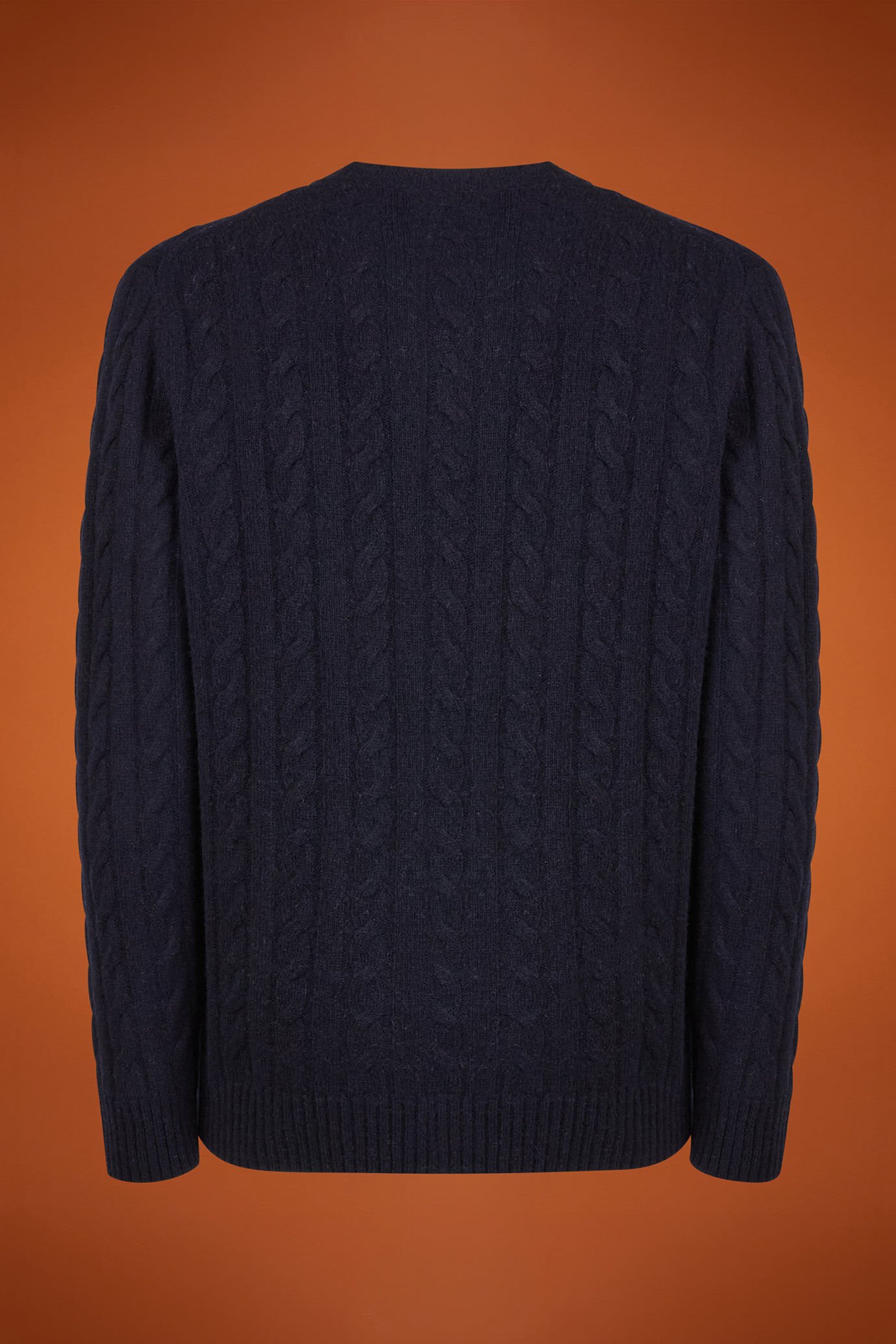 Pull homme à col rond en laine d'agneau, coupe classique image number 5