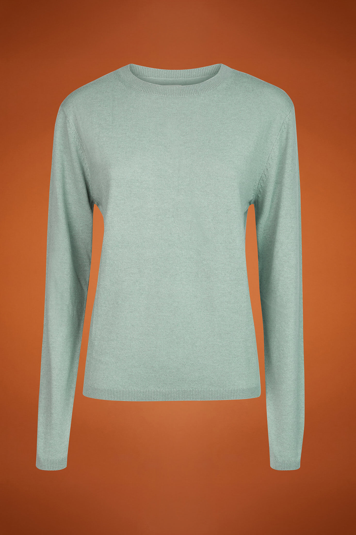 Maglia donna girocollo misto lana e cachemire regular fit image number 4