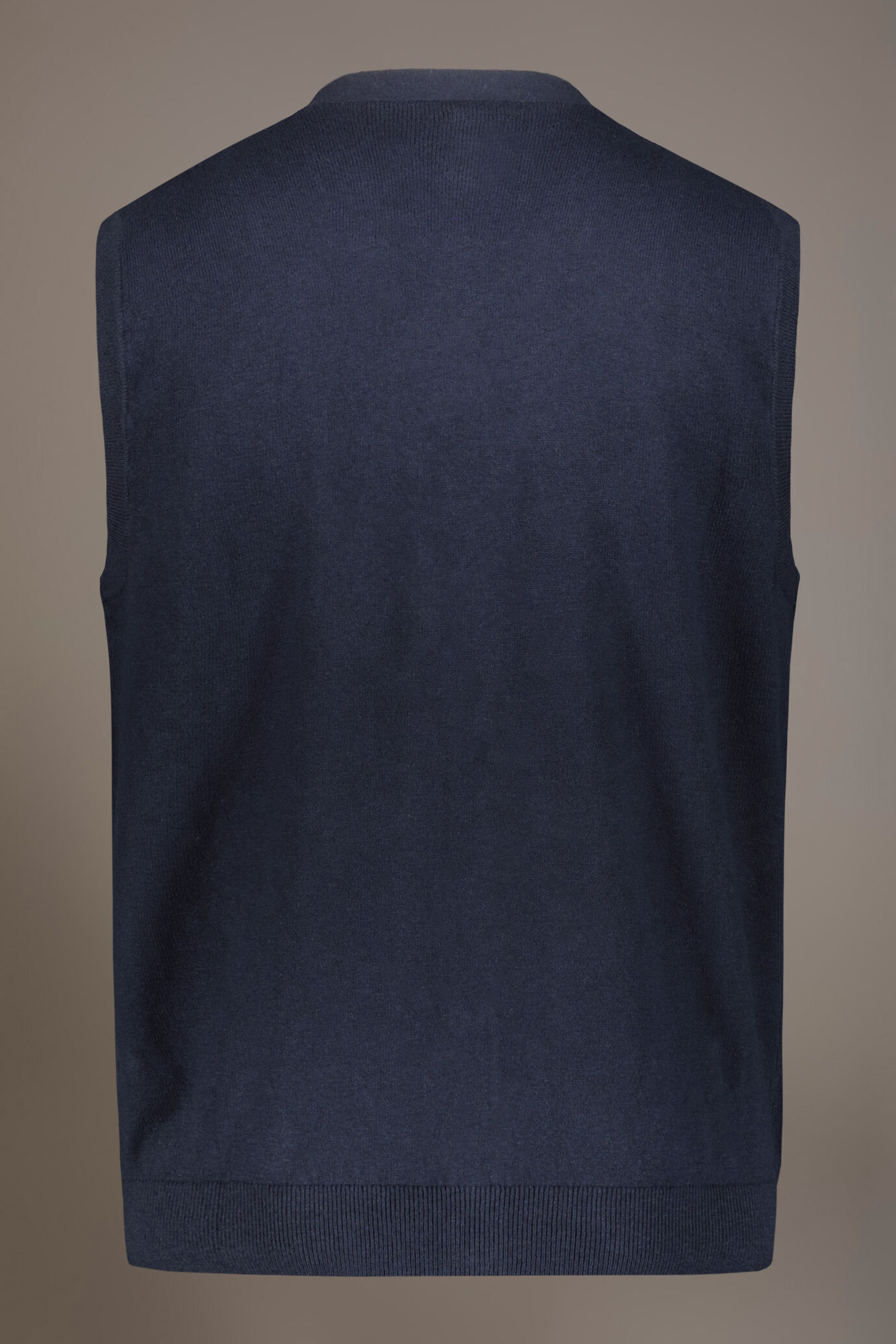 Wool blend V-neck knitted vest image number 4