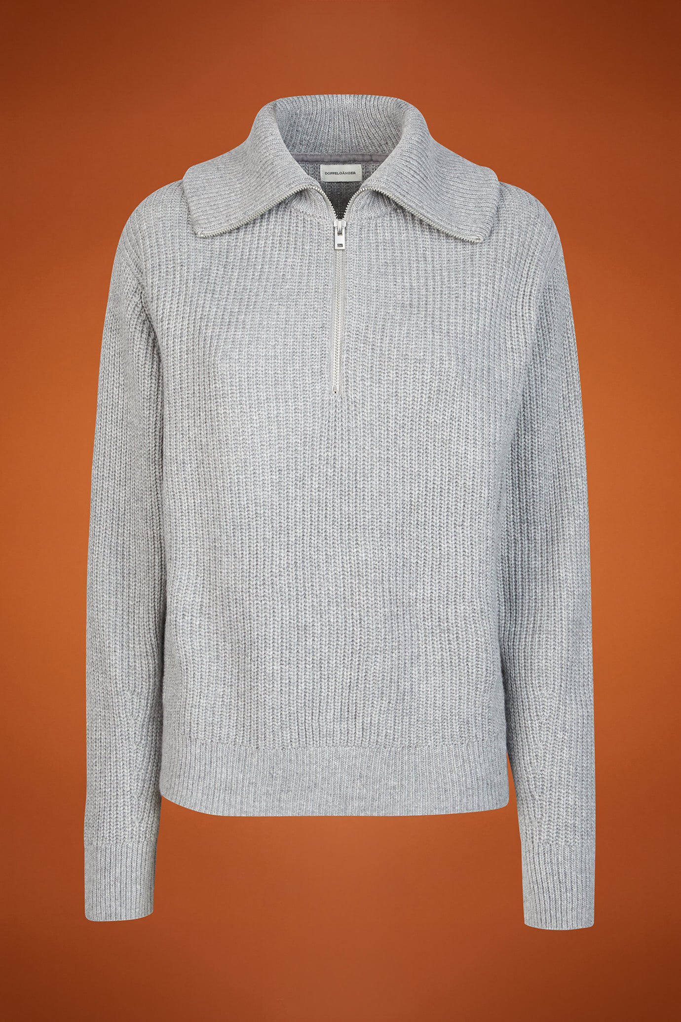 Women's knitted half-zip polo shirt in a regular fit