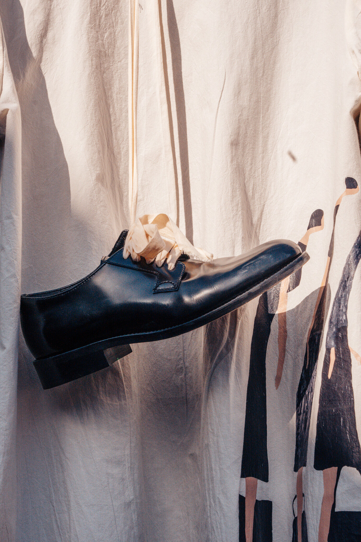 Damenschuhe 100 % Leder handbemalt "Imperfection” Limitierte Edition image number 7