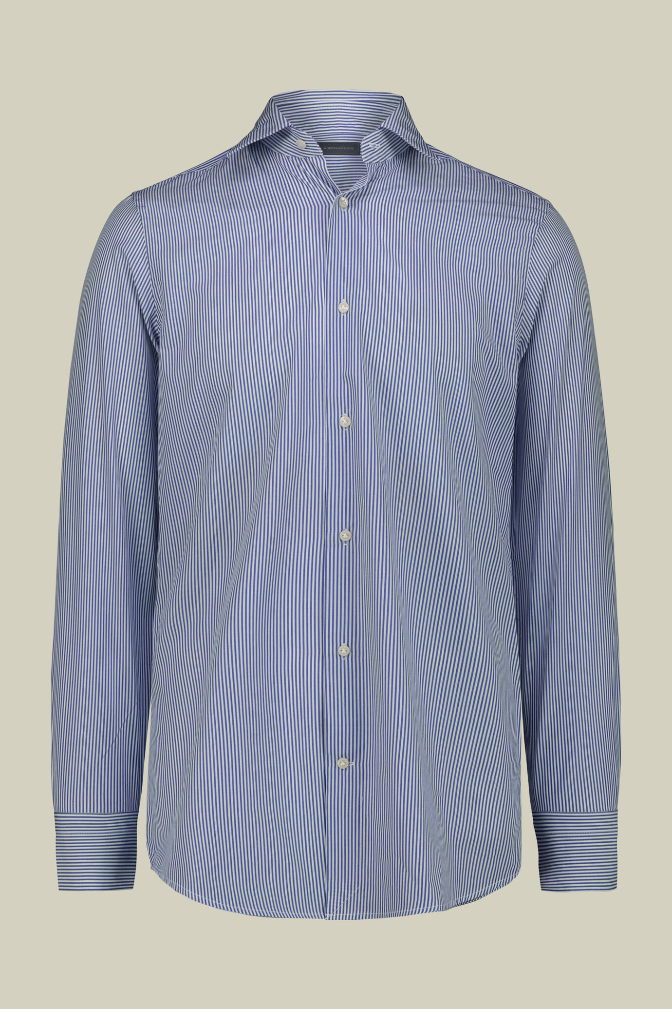 Camicia uomo con collo classico in 100% cotone rigato image number 4