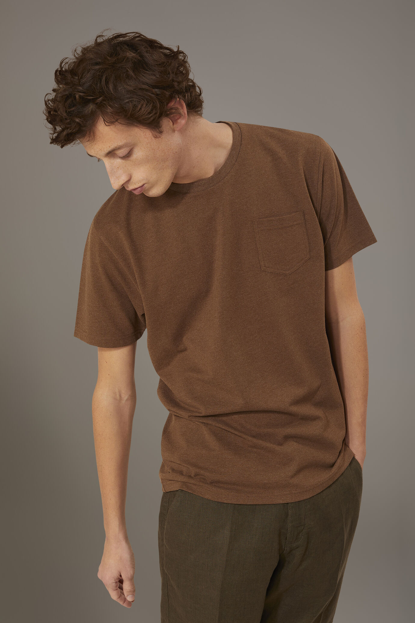 Round neck t-shirt melange image number 0