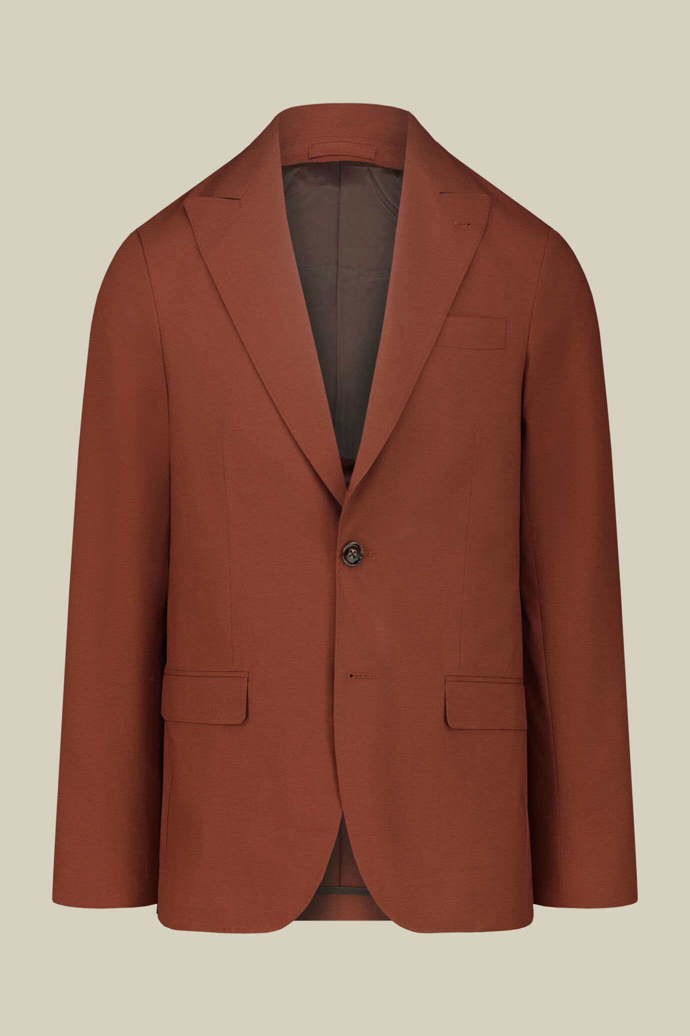 Costume homme uni avec veste &agrave; col en pointe, coupe classique image number 4