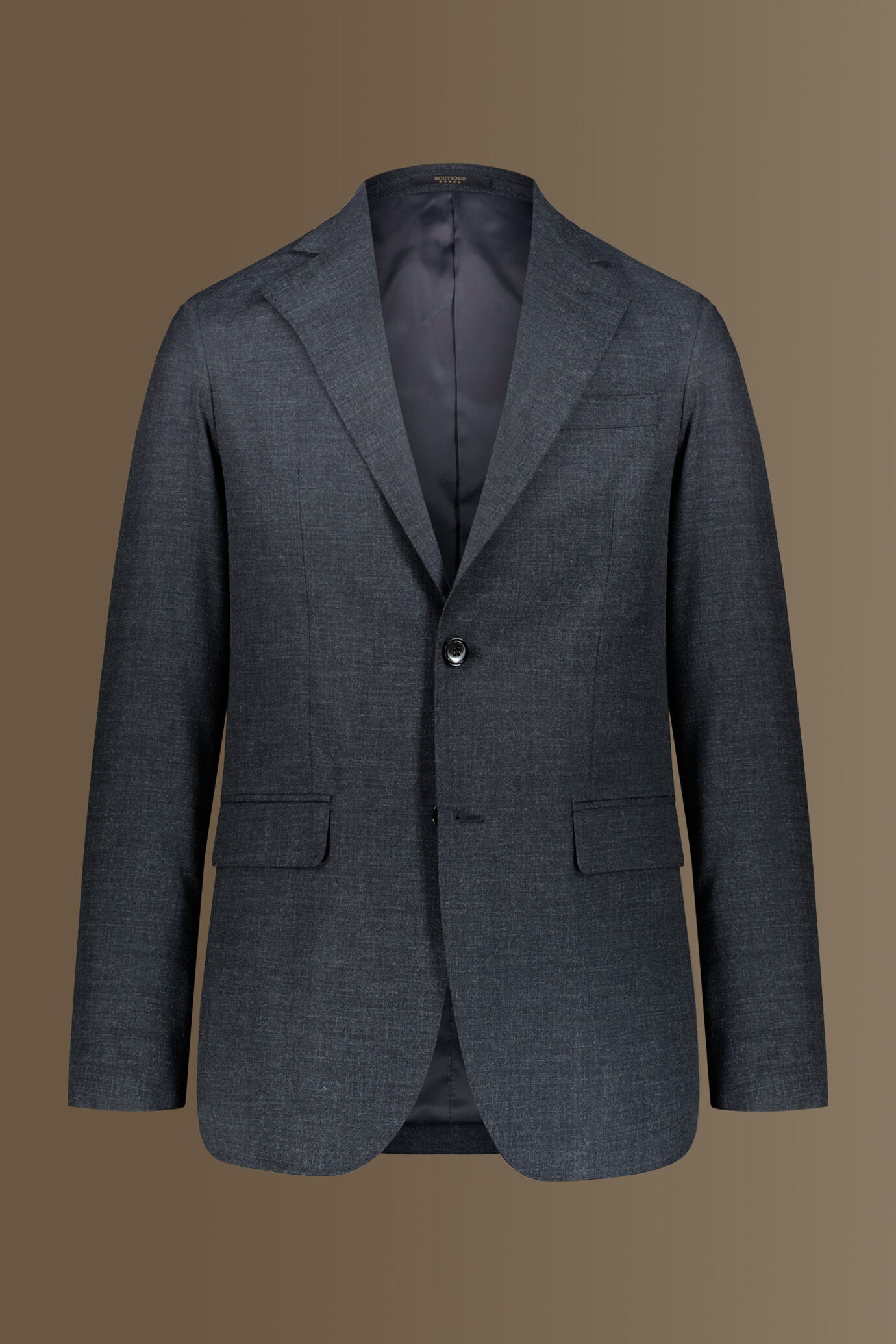 Abito monopetto uomo tinta unita pantalone con pinces image number 5