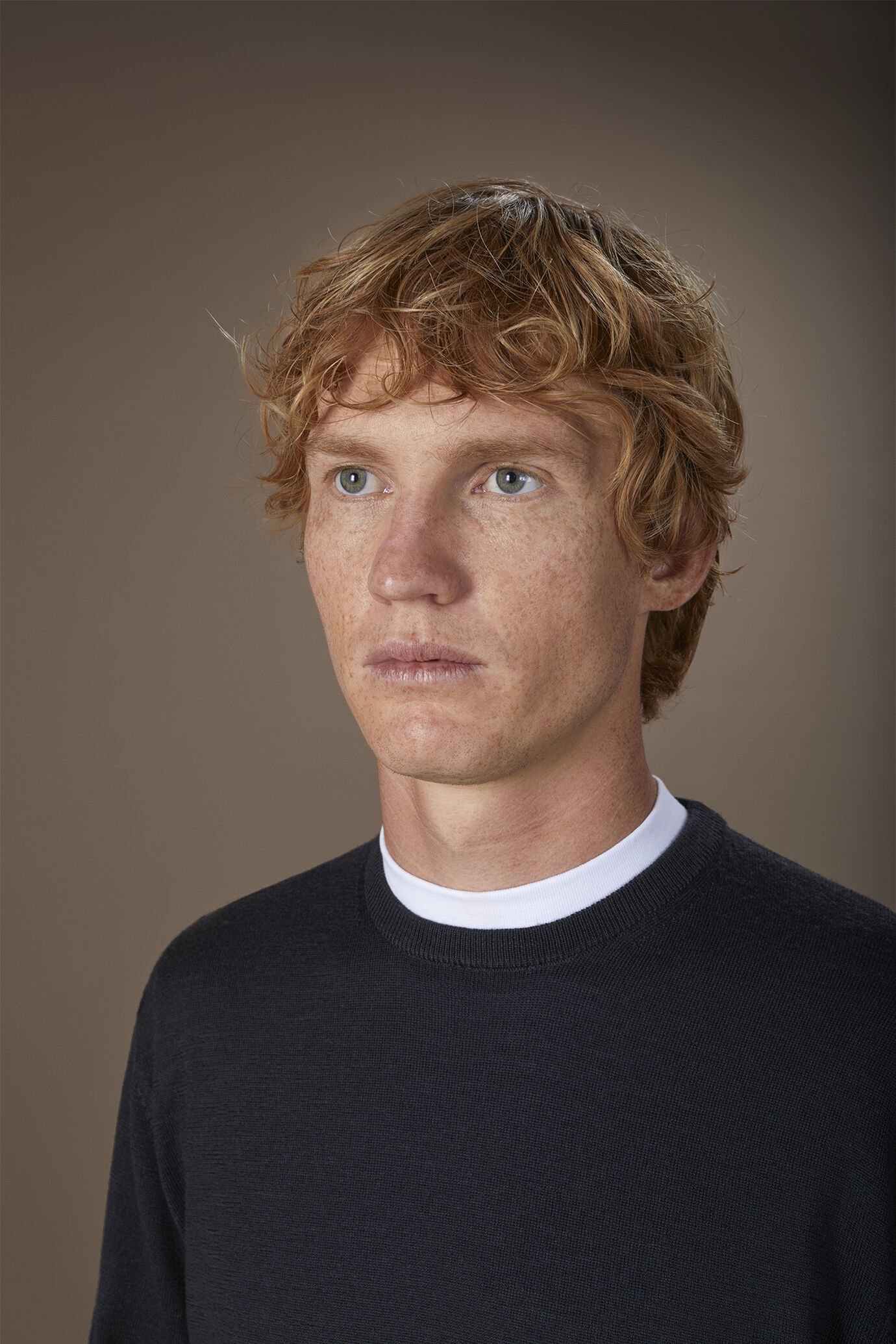 Herren-Rundhalspullover aus 100 % extrafeine Merinowolle in normaler Passform image number 2