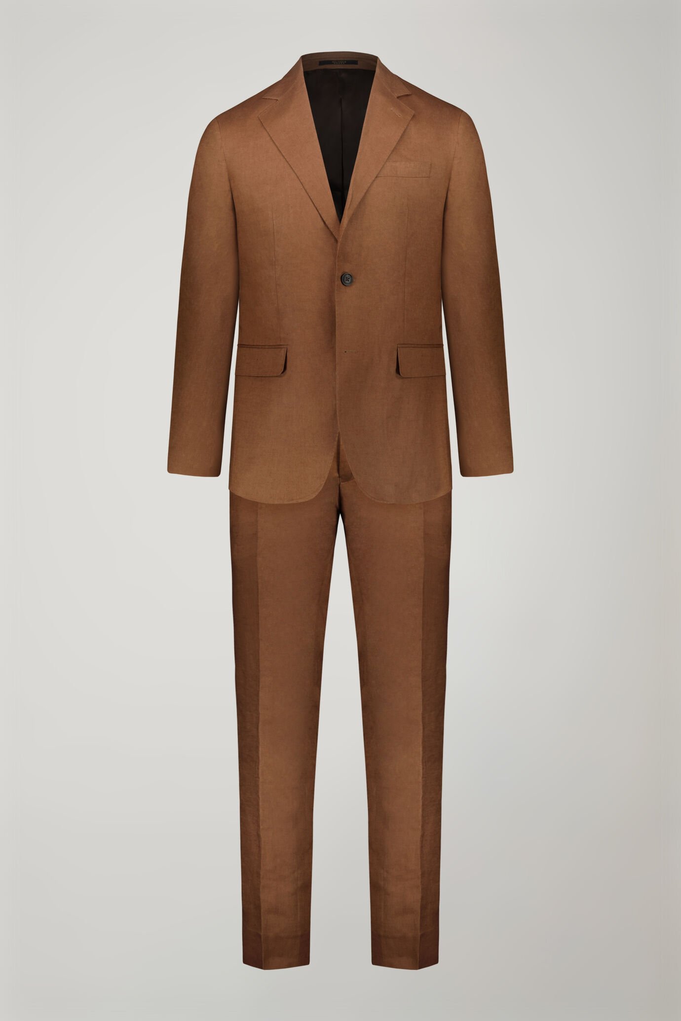 Single-breasted suit 100% Linen regular fit solid color image number 4