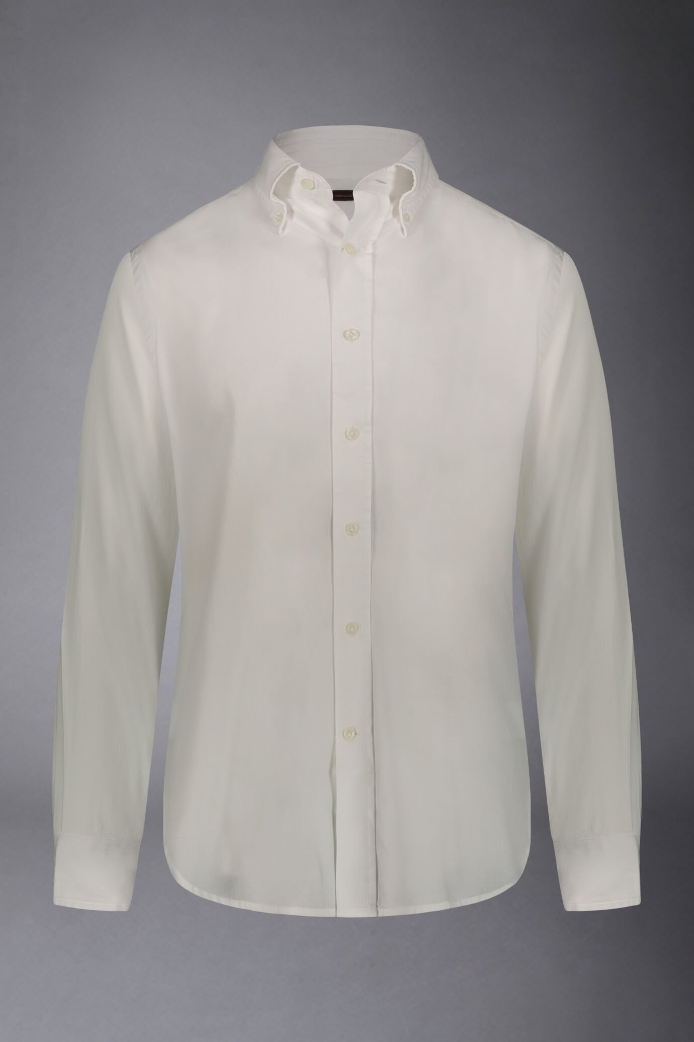 Men's classic washed button down comfort fit shirt dobby fabric image number 4