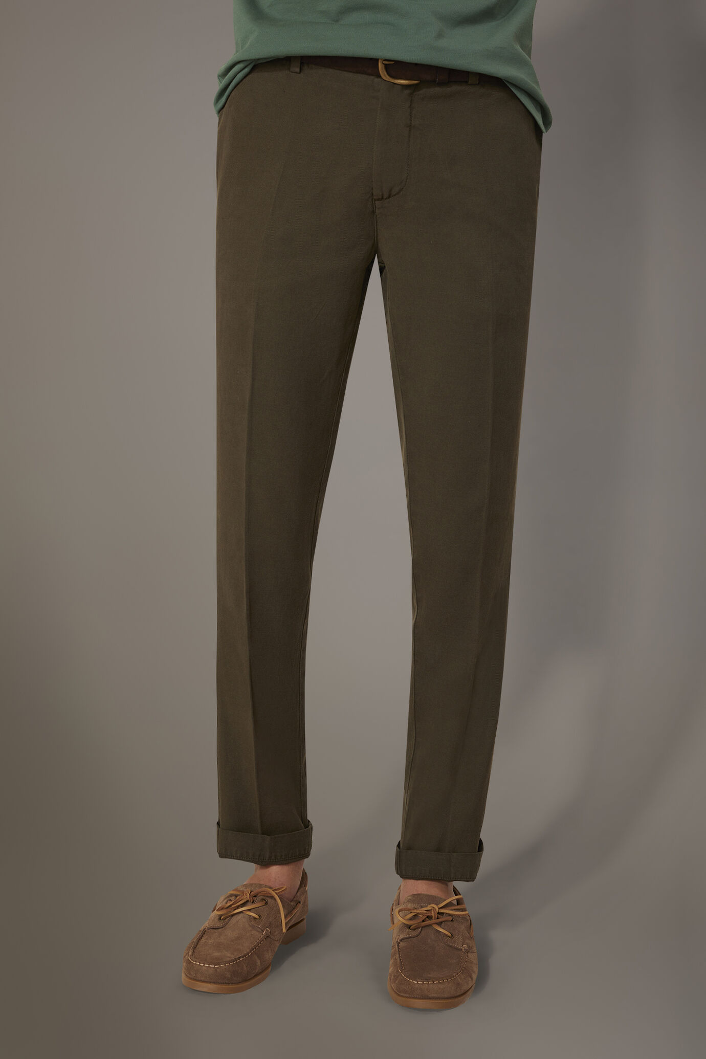 Pantalon chino mélangé lin regular fit en twill image number 1