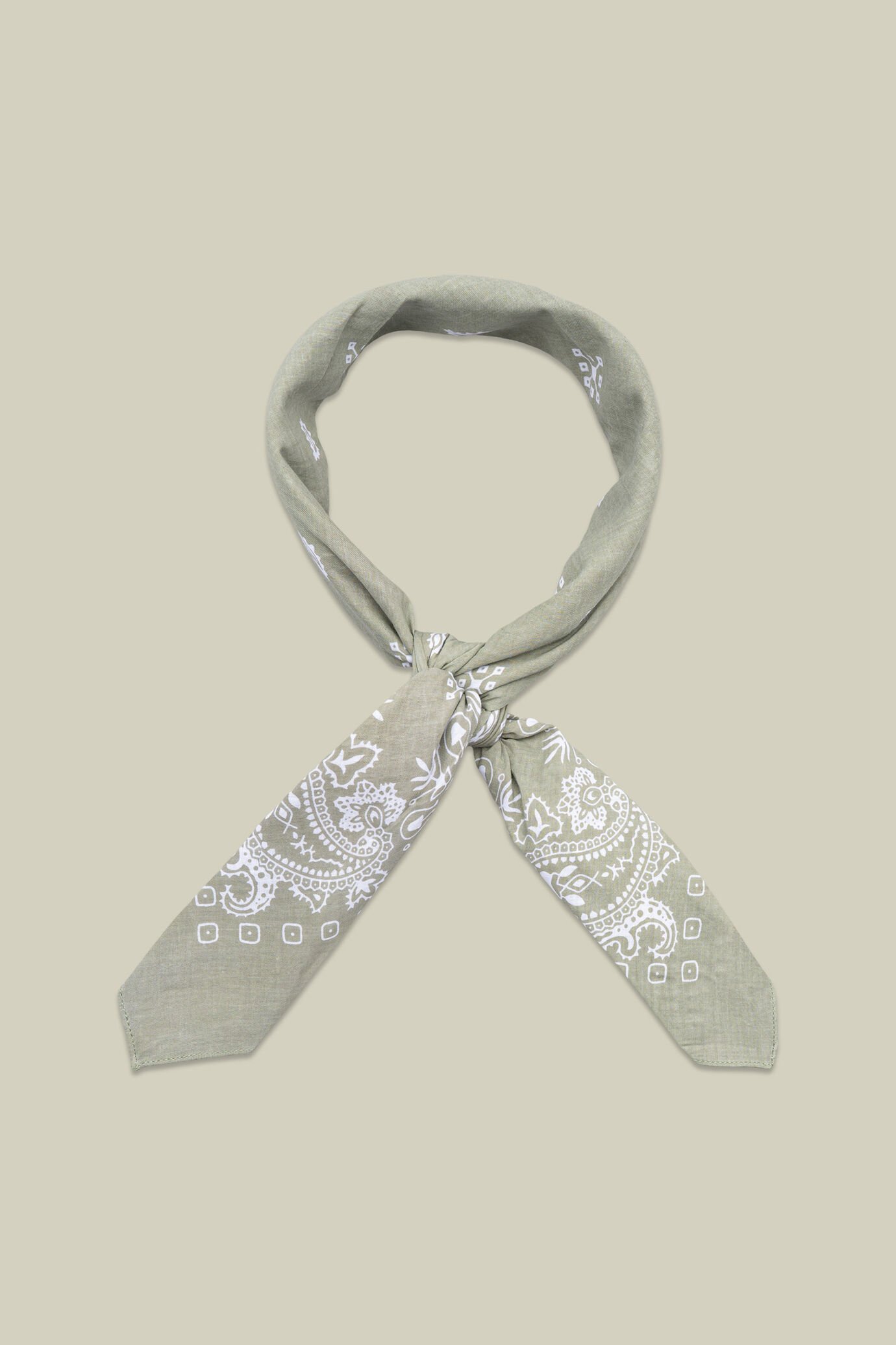 Men's 100% cotton paisley pattern scarf image number 0