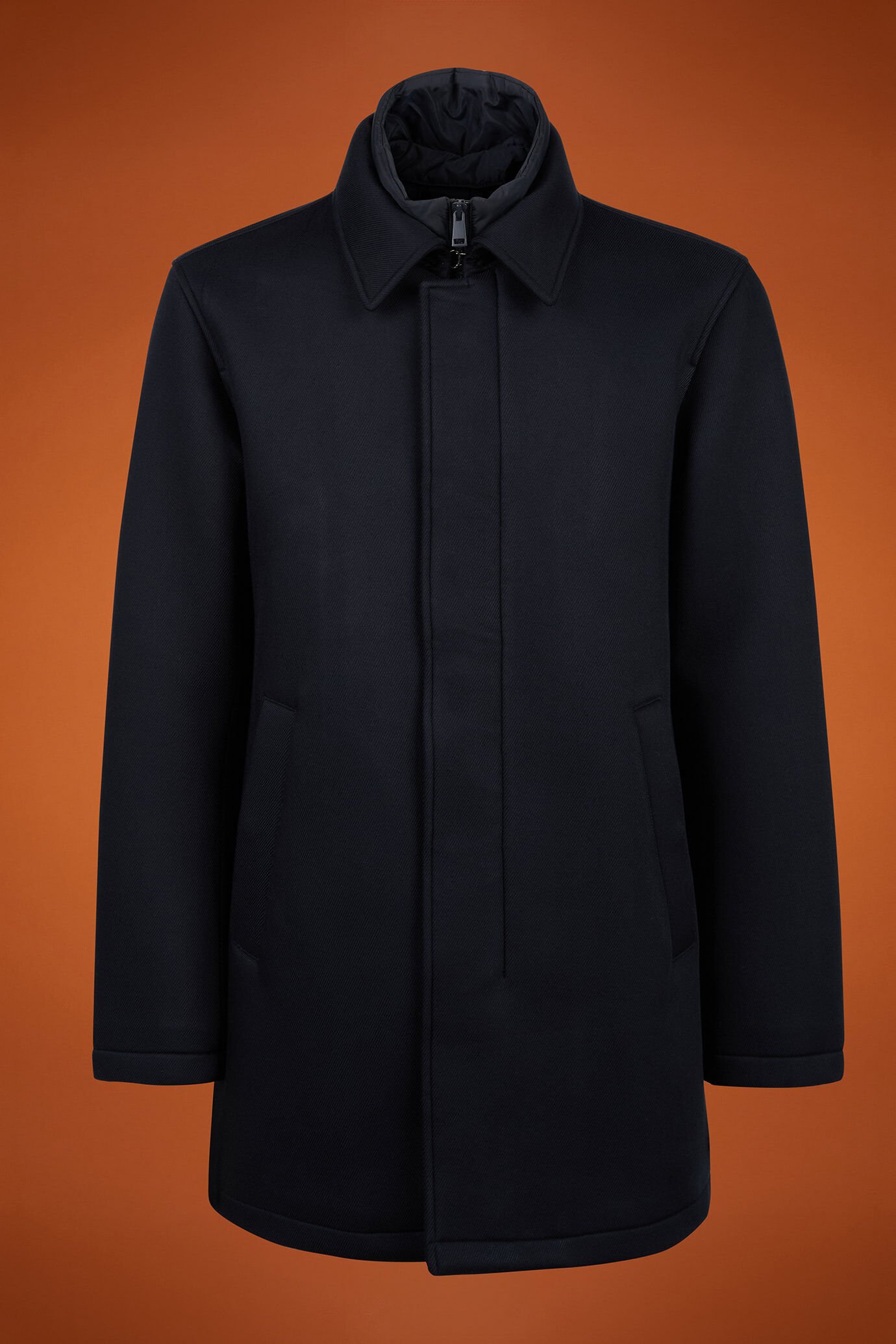 Cappotto uomo imbottito con pettorina removibile regular fit image number 4