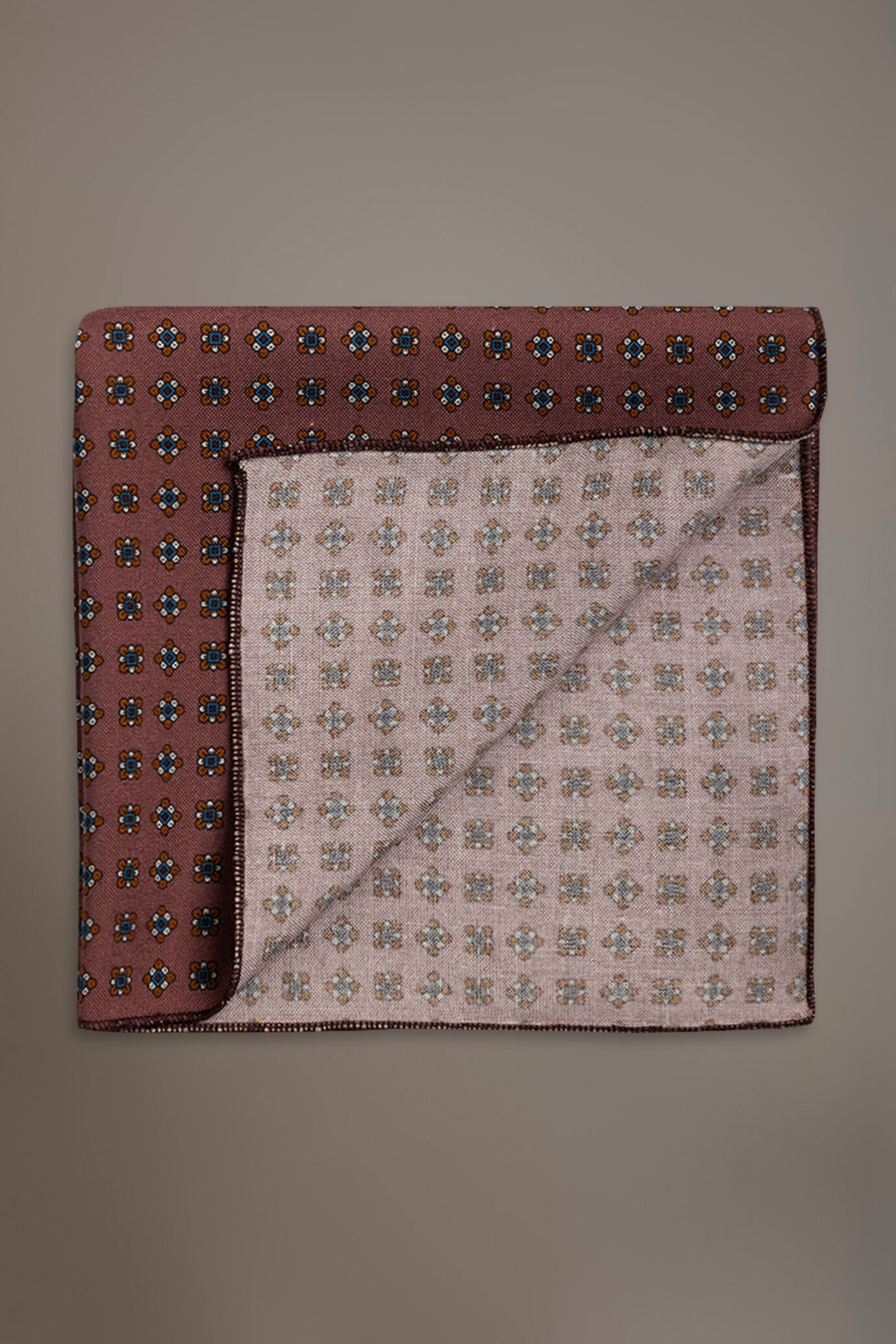 Pochette misto lino disegno fantasia uomo image number 0